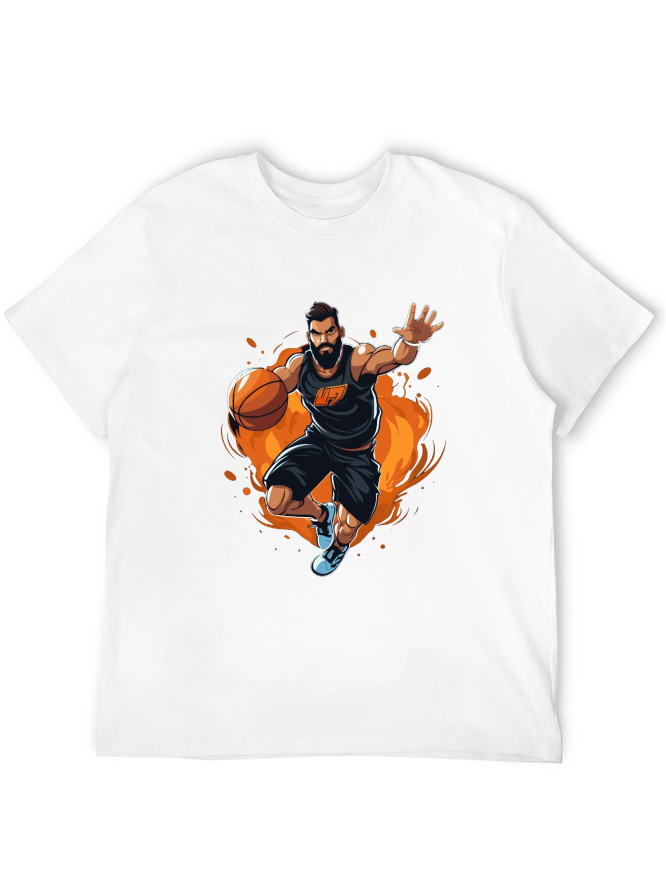 Basketball Player Graphic Tee - Stylish Black Shirt