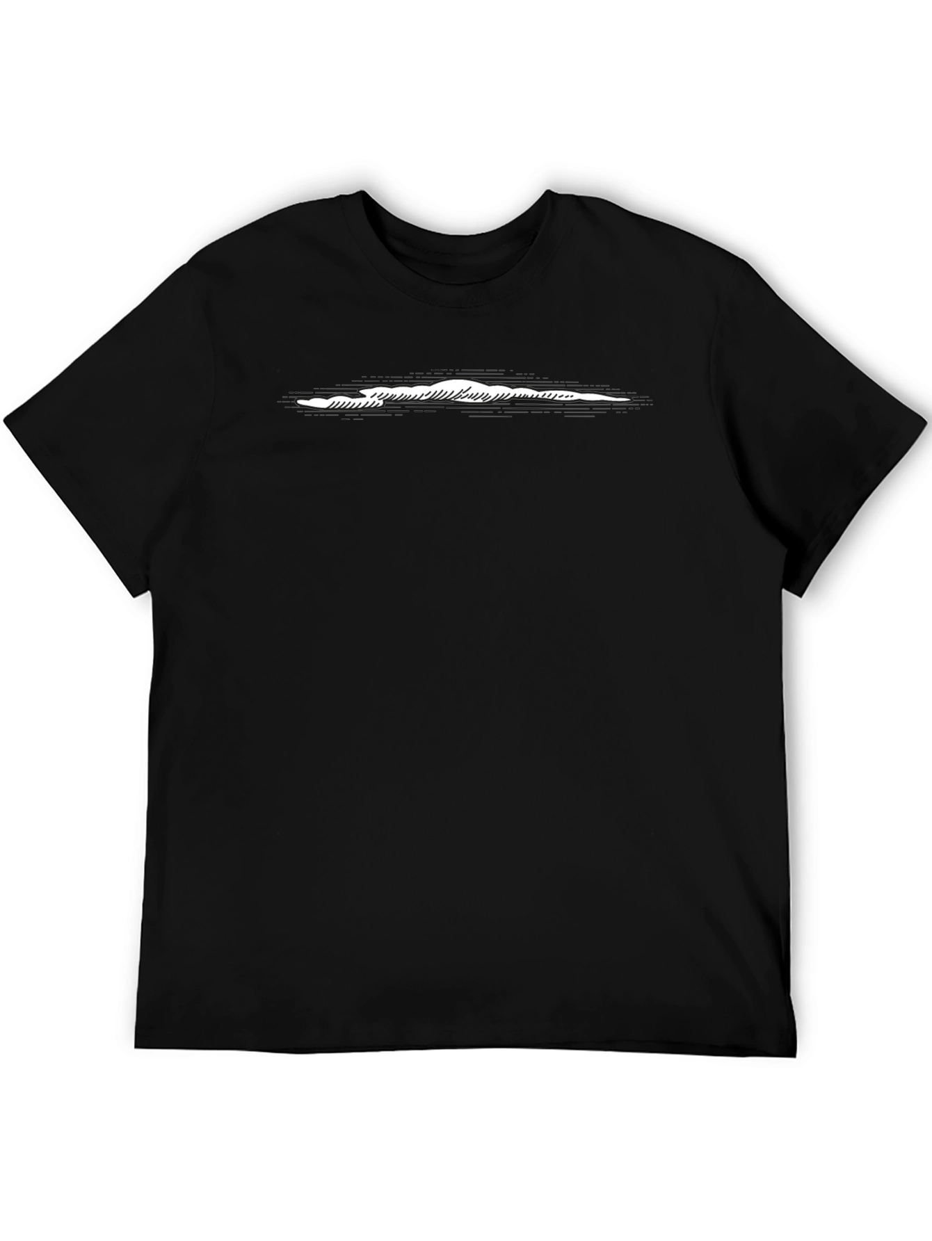 Mens Black T-Shirt with Unique Graphic