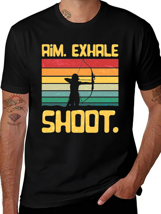 Archery Graphic Tee - Aim Exhale Shoot T-Shirt