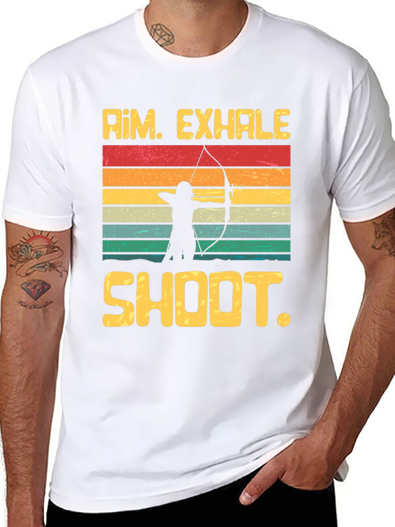 Archery Graphic Tee - Aim Exhale Shoot T-Shirt