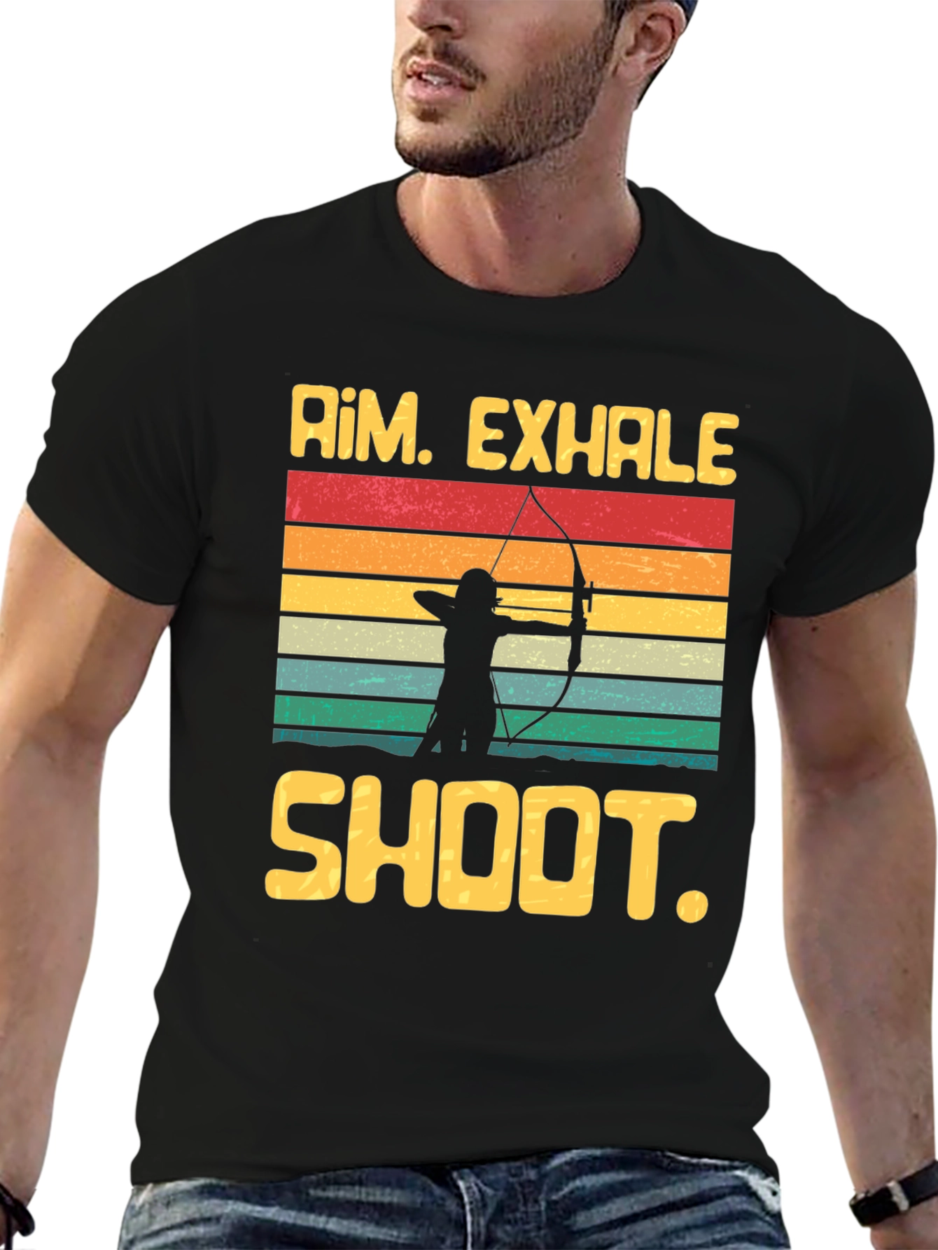 Archery Graphic Tee - Aim Exhale Shoot T-Shirt