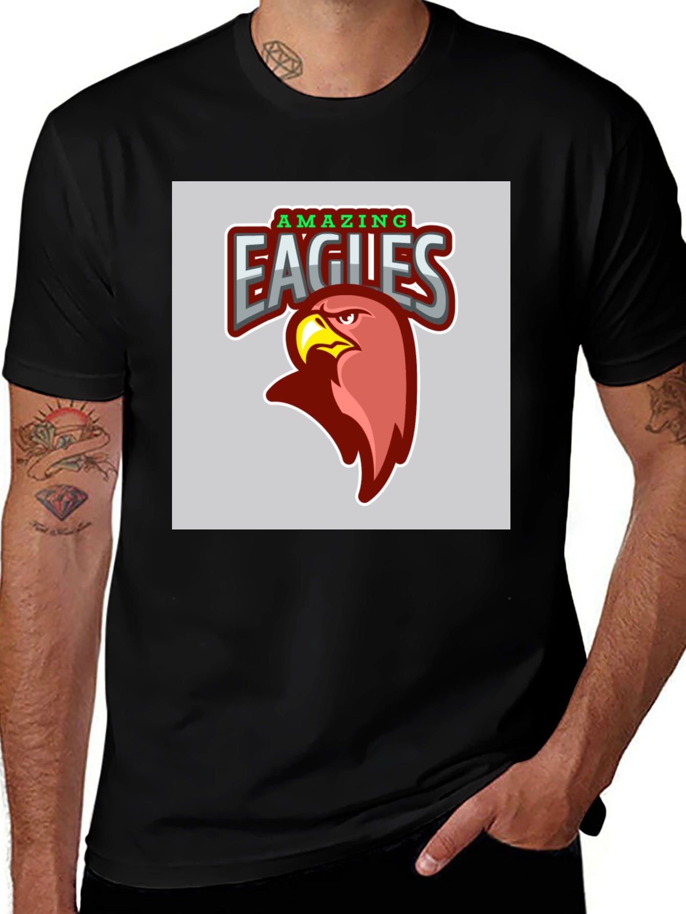 Amazing Eagles Graphic T-Shirt - Bold Design