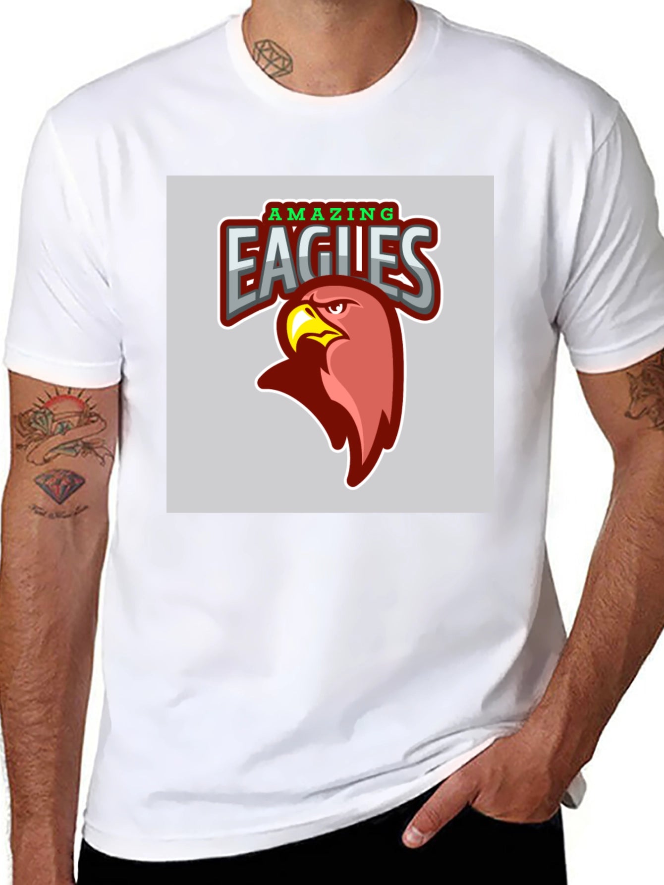 Amazing Eagles Graphic T-Shirt - Bold Design