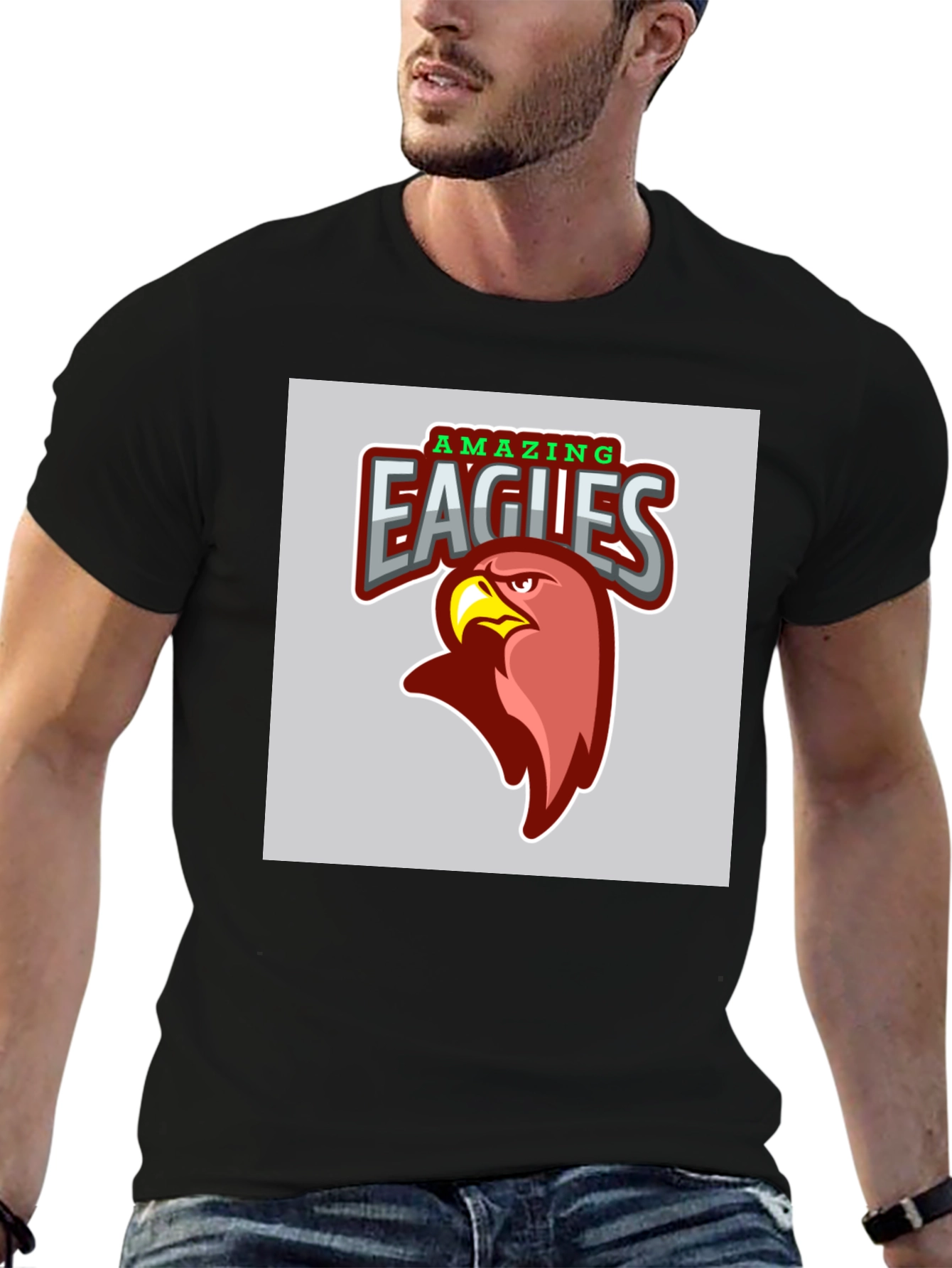 Amazing Eagles Graphic T-Shirt - Bold Design