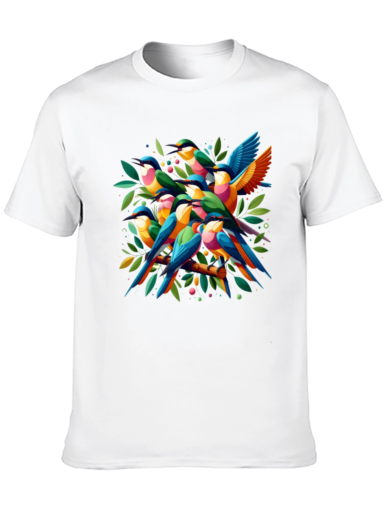 Vibrant Bird Graphic Tee - Nature Lovers T-Shirt