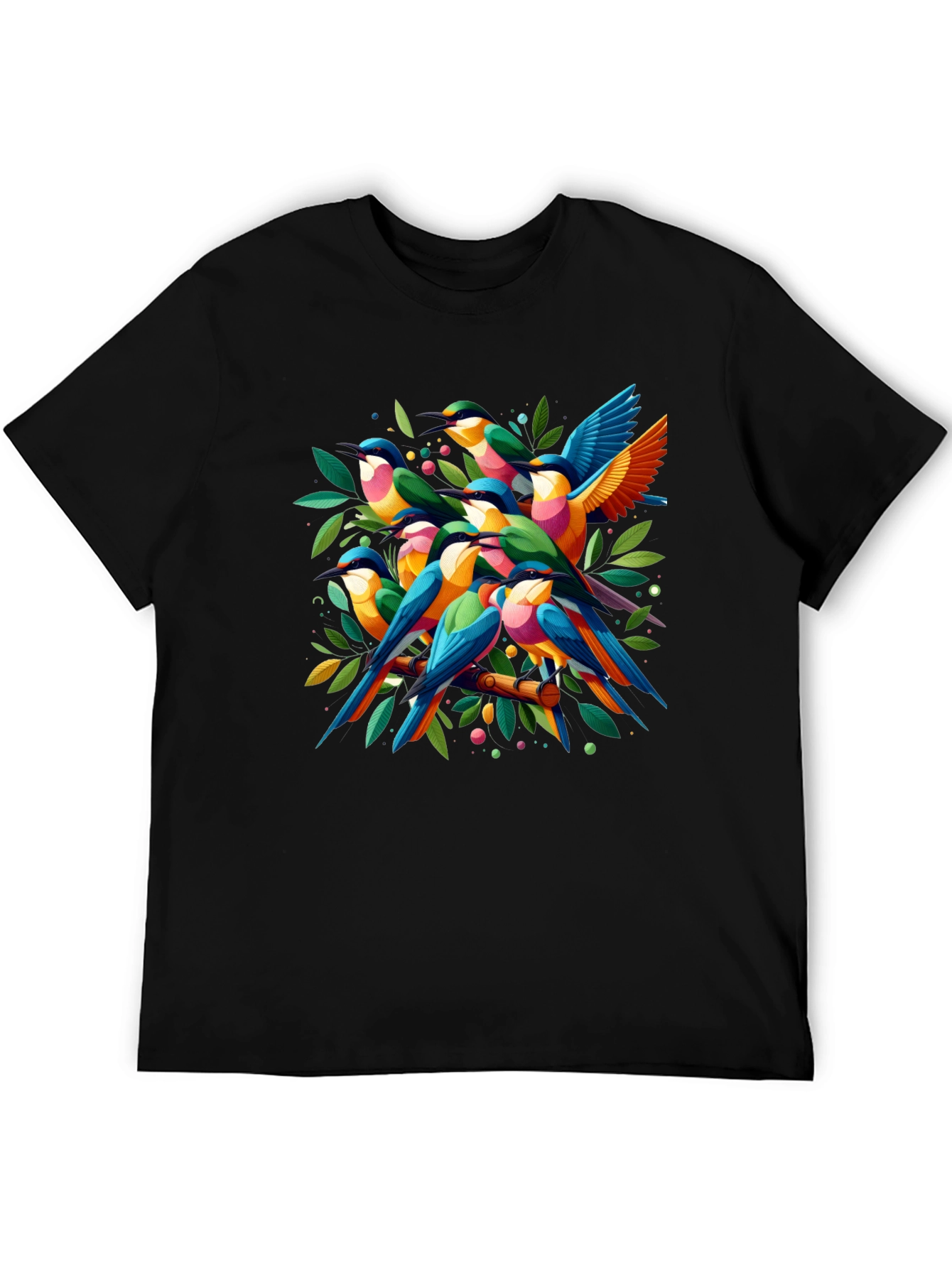 Vibrant Bird Graphic Tee - Nature Lovers T-Shirt