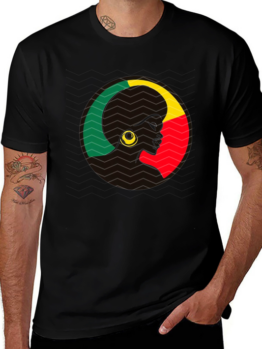 Benin Afro Silhouette Tee - Black