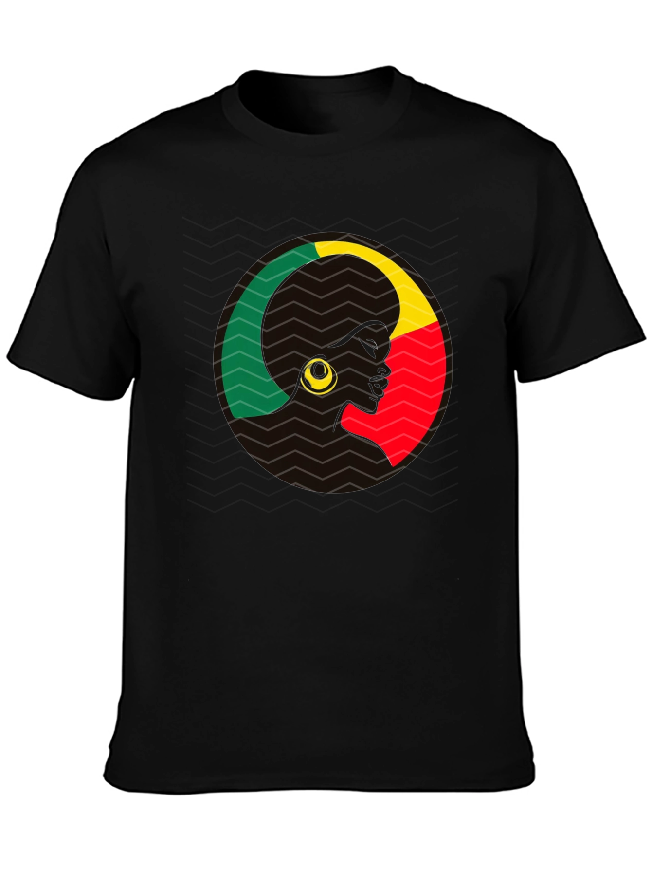 Benin Afro Silhouette Tee - Black
