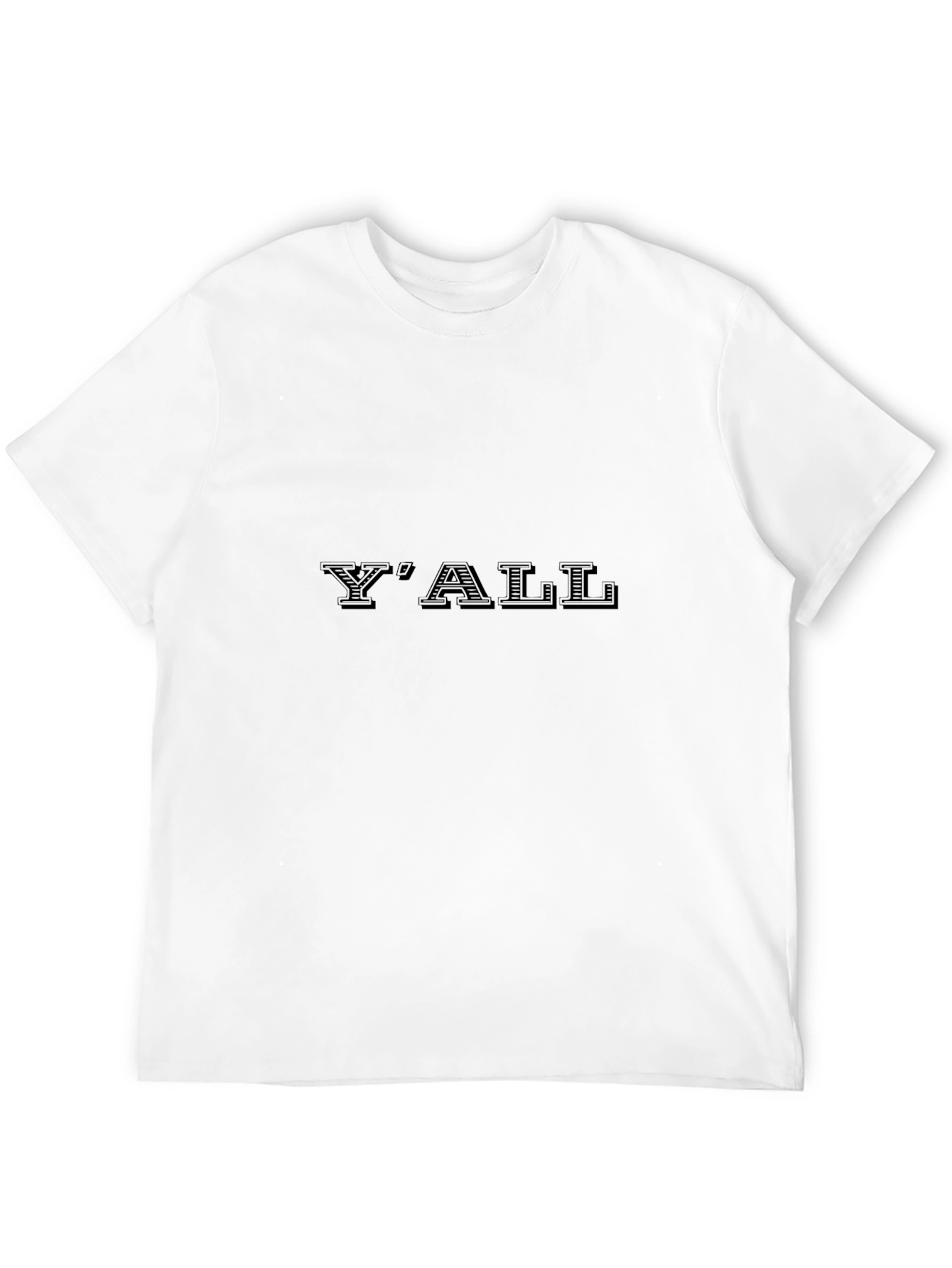 Yall Graphic Print Tee - Casual Black T-Shirt