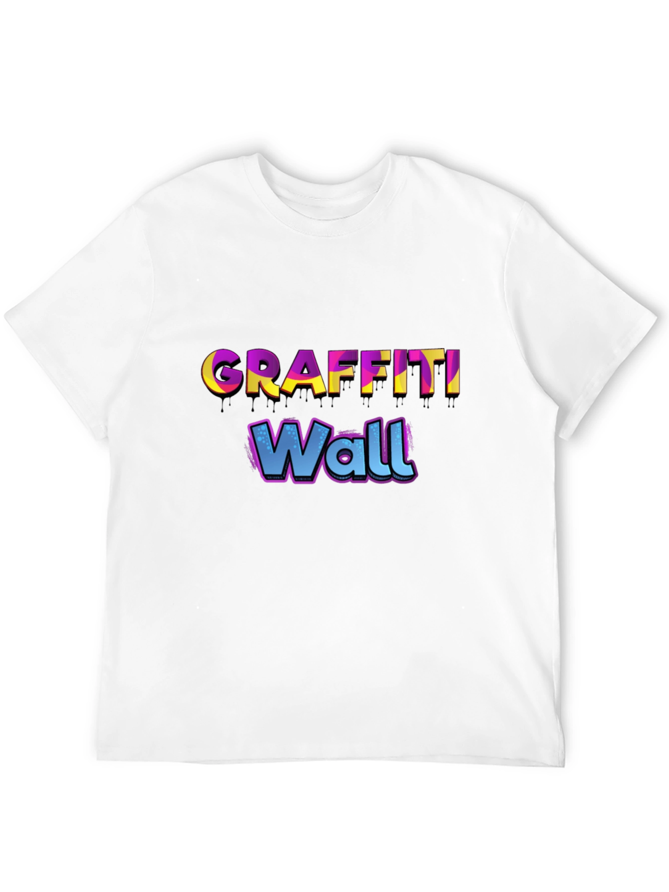Graffiti Wall Graphic Tee - Urban Style