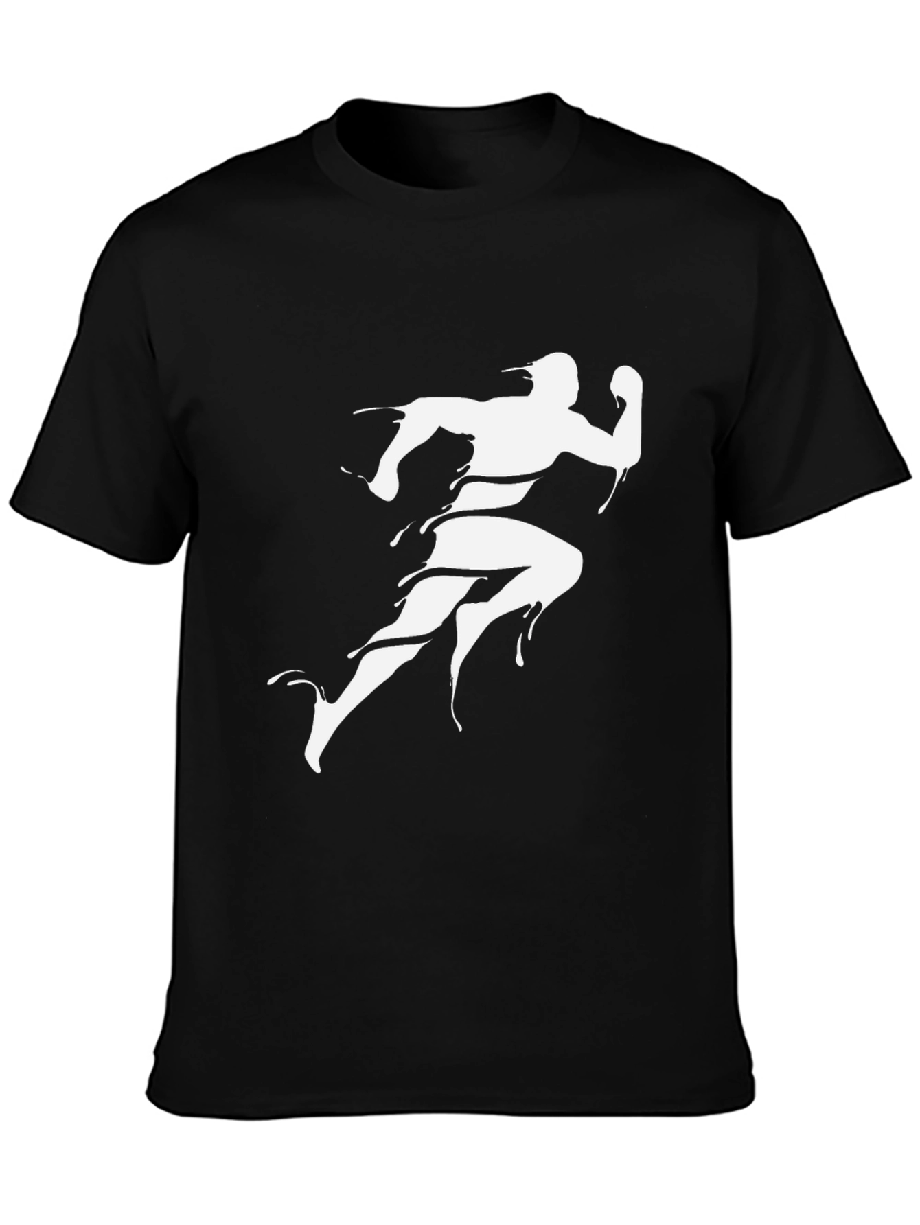 Mens Black Runner Graphic Tee