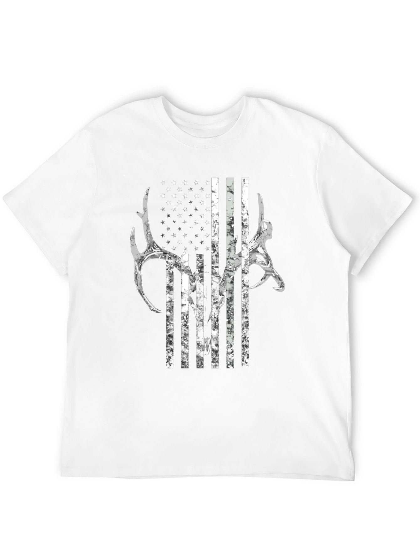 American Flag Deer Antler Graphic Tee