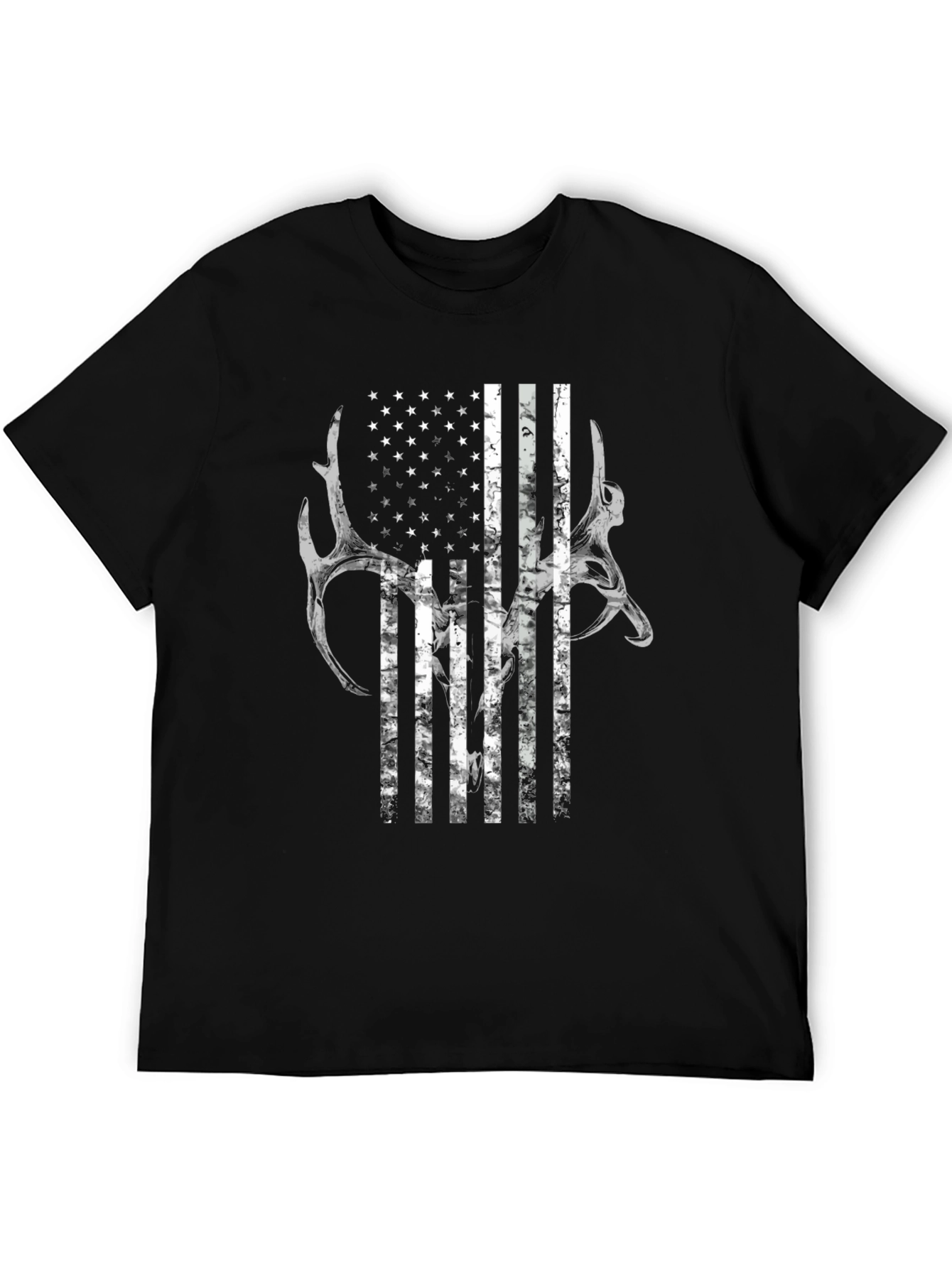American Flag Deer Antler Graphic Tee