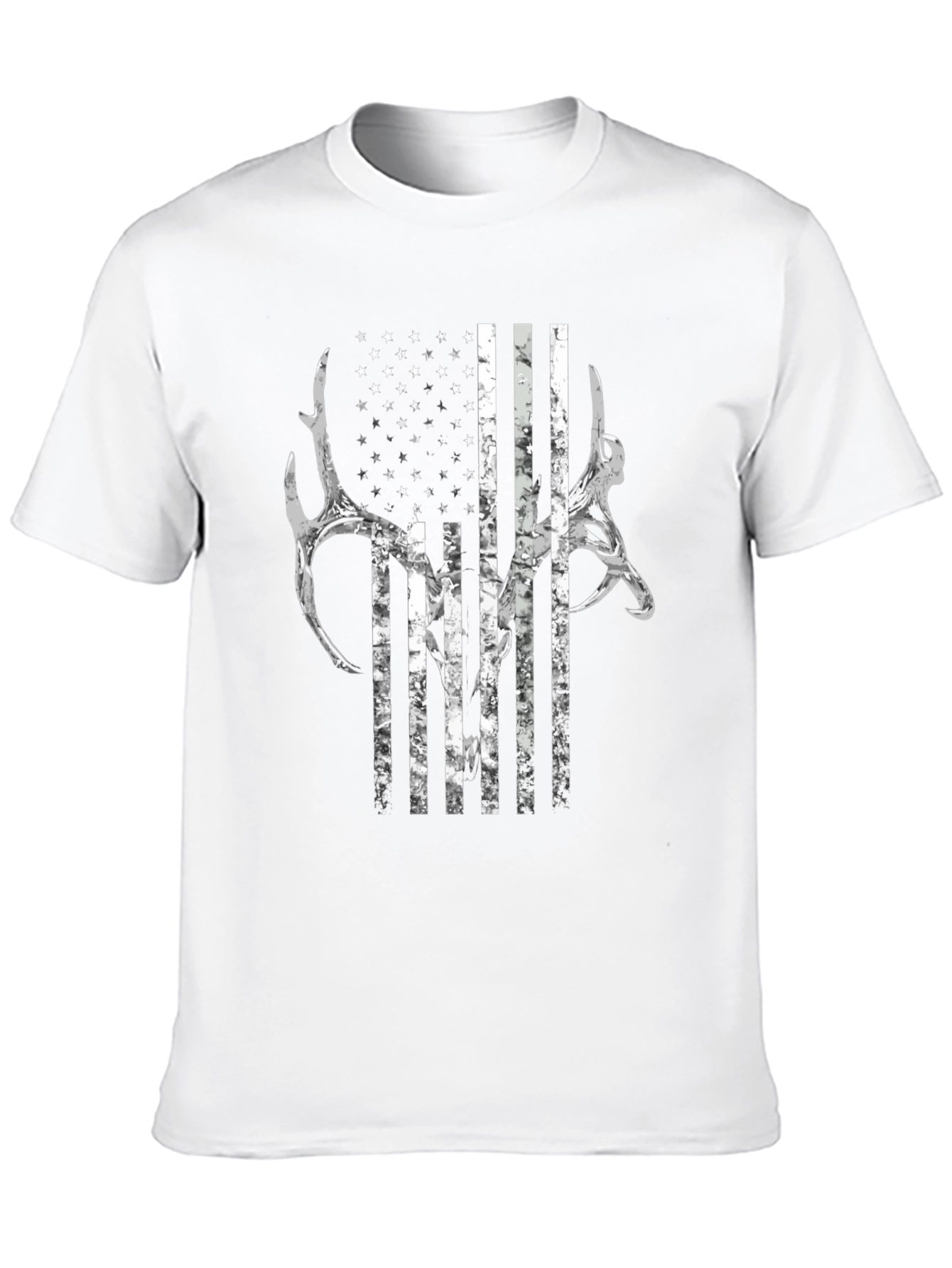 American Flag Deer Antler Graphic Tee