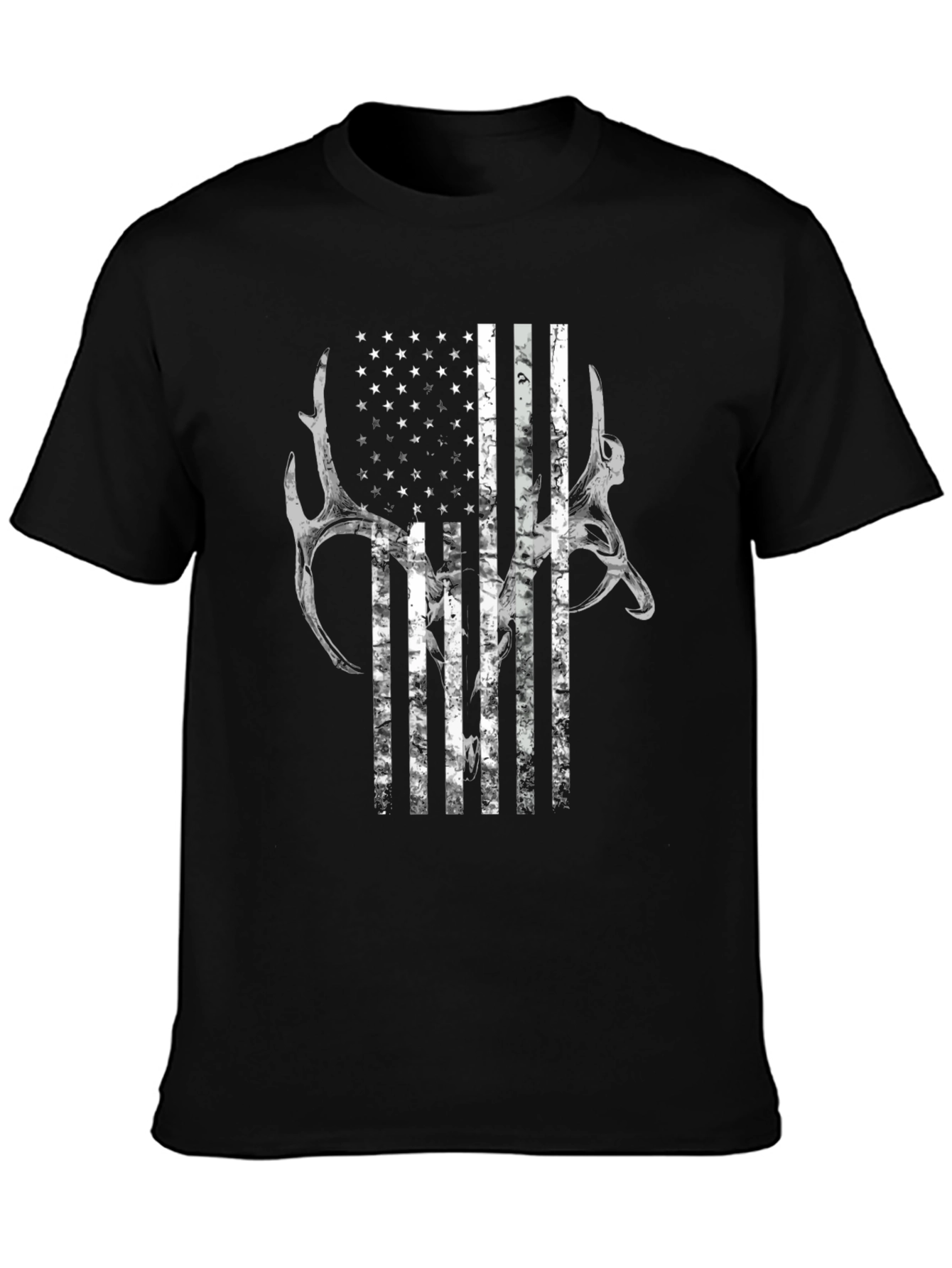 American Flag Deer Antler Graphic Tee