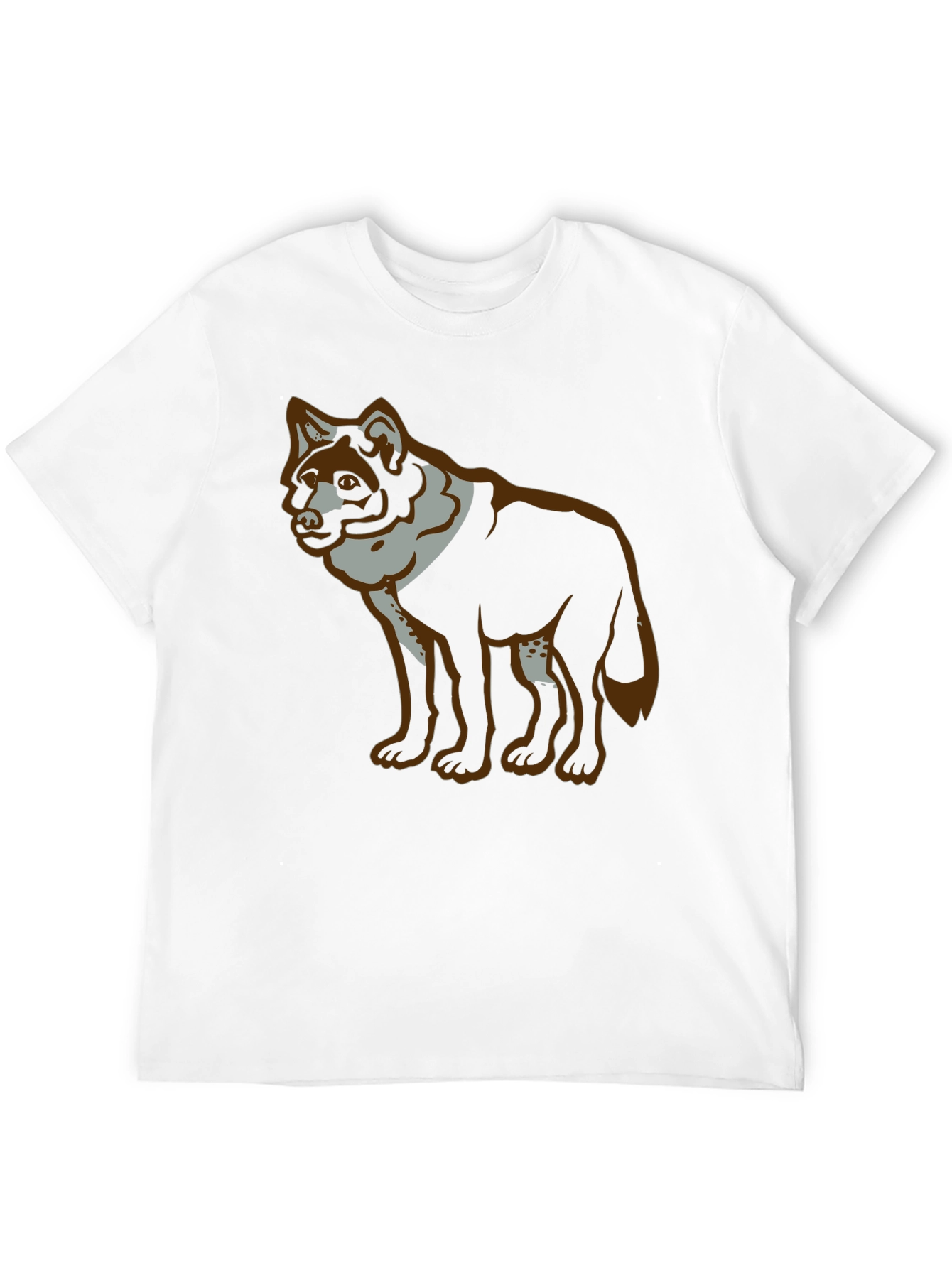 Wolf Graphic Print Black T-Shirt