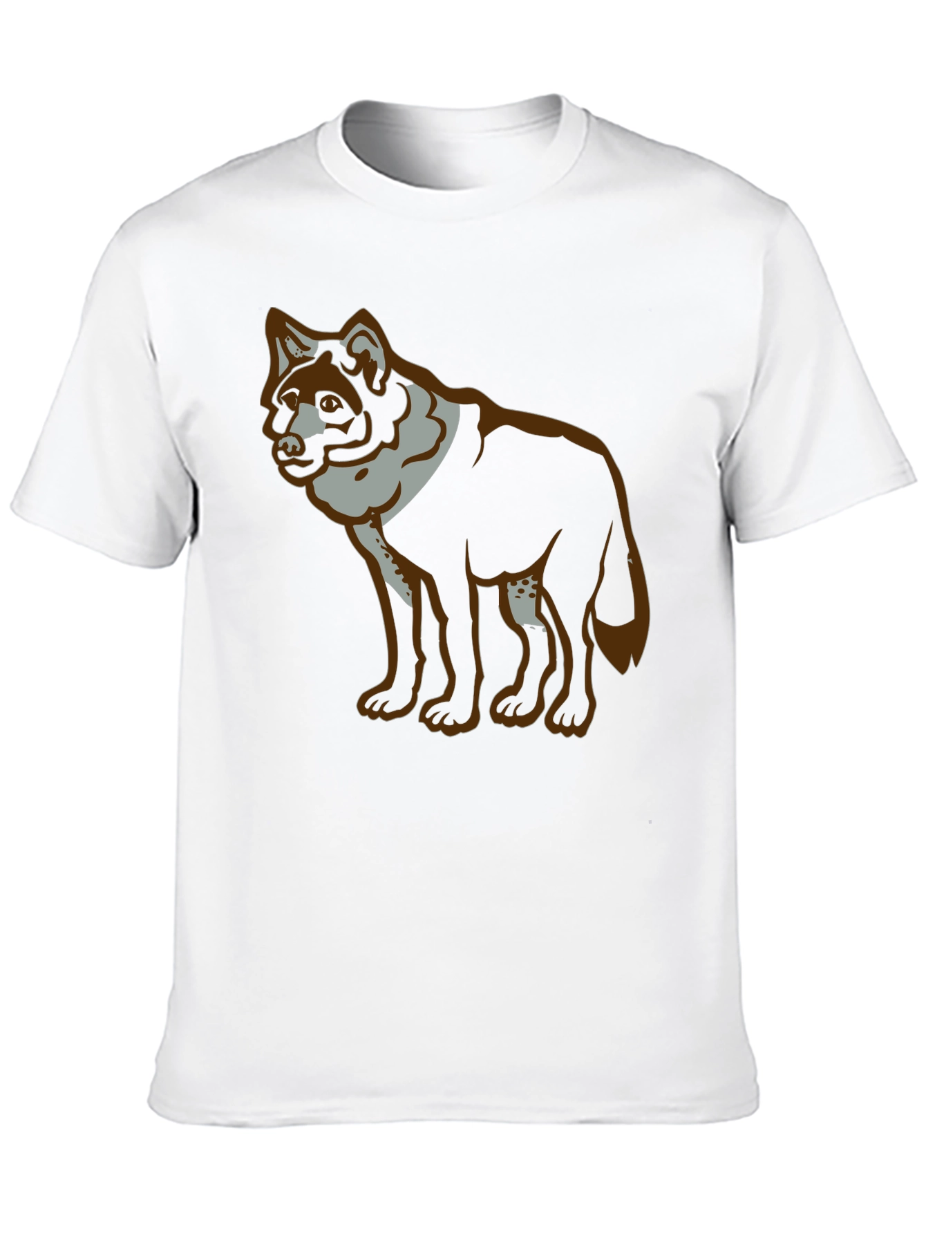 Wolf Graphic Print Black T-Shirt