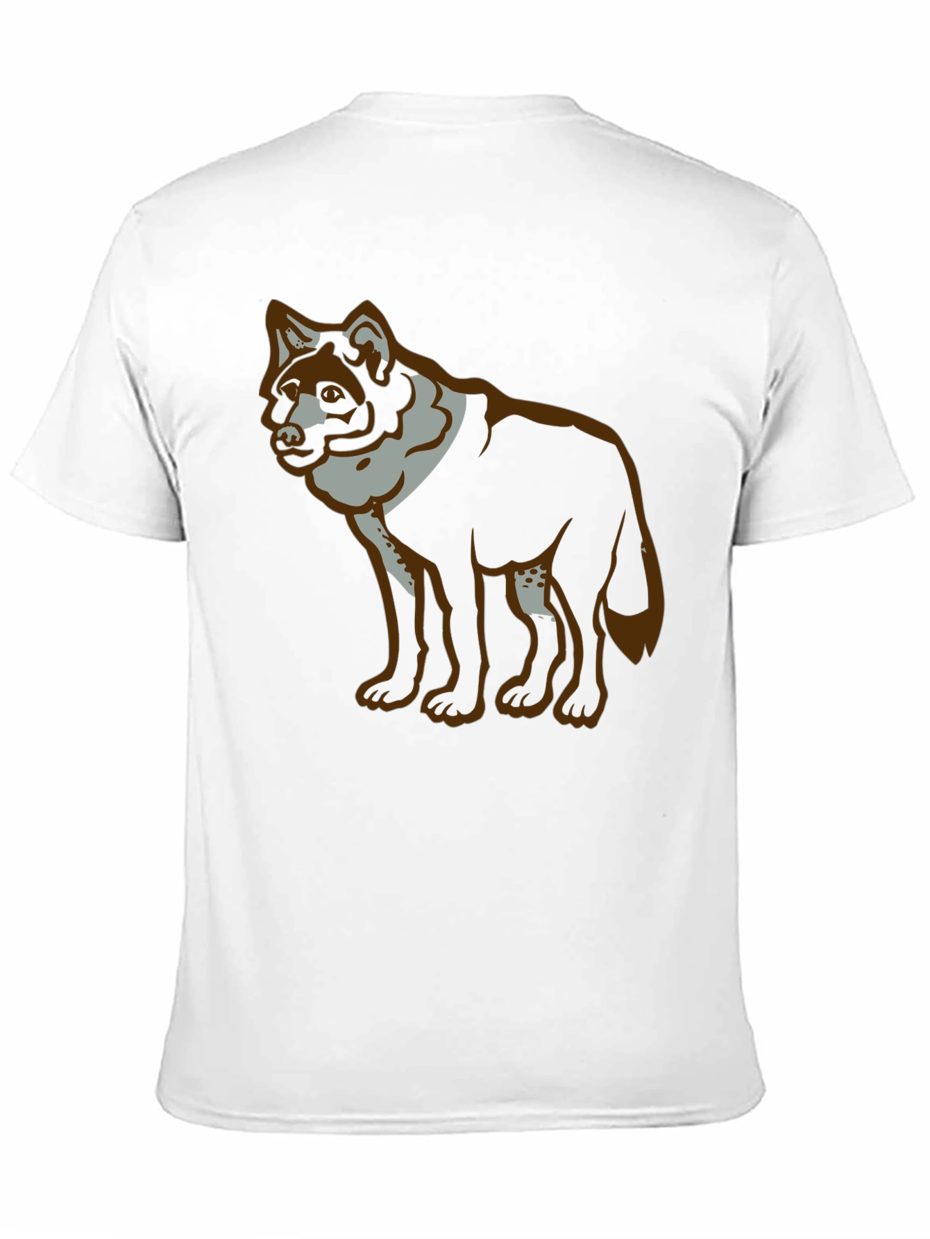 Wolf Graphic Print Black T-Shirt