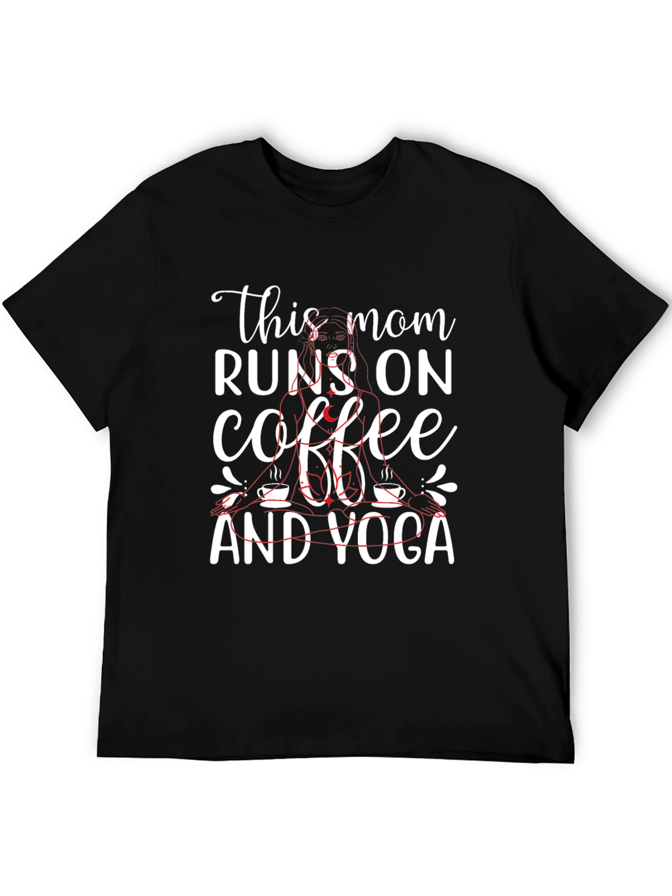 This Mom Runs On Coffee And Yoga T-Shirt