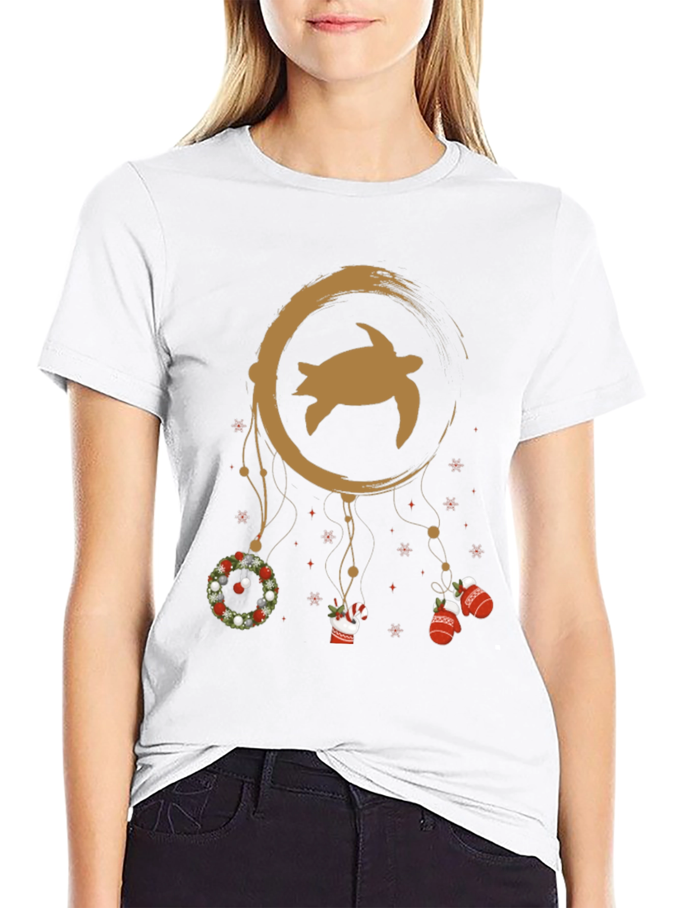 Festive Sea Turtle Christmas T-Shirt