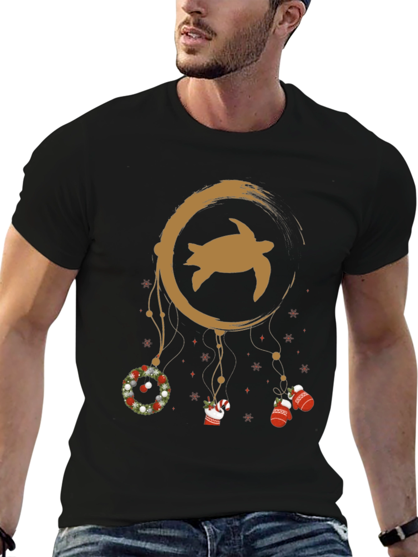 Festive Sea Turtle Christmas T-Shirt