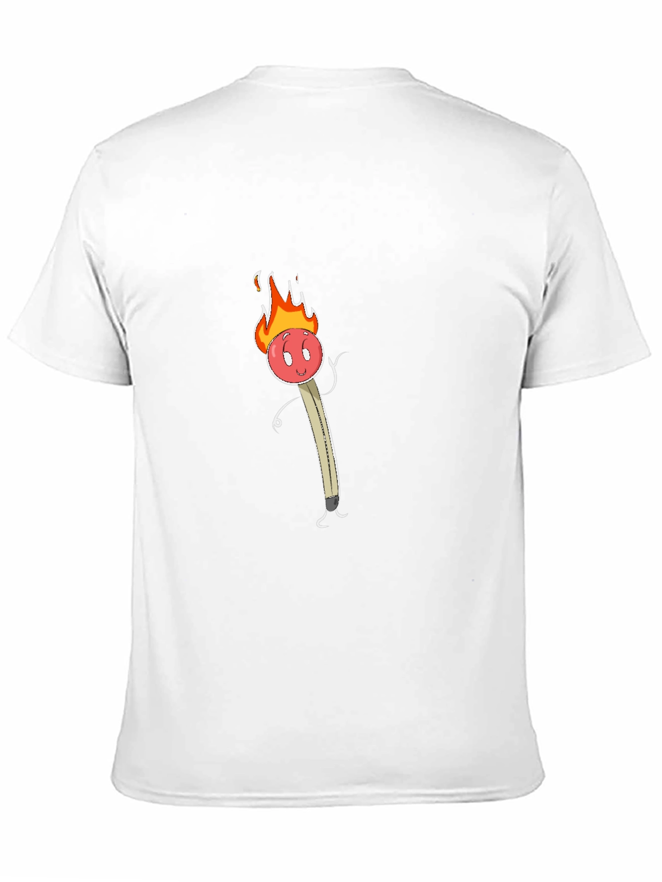 Funny Burning Matchstick Graphic Tee - Black