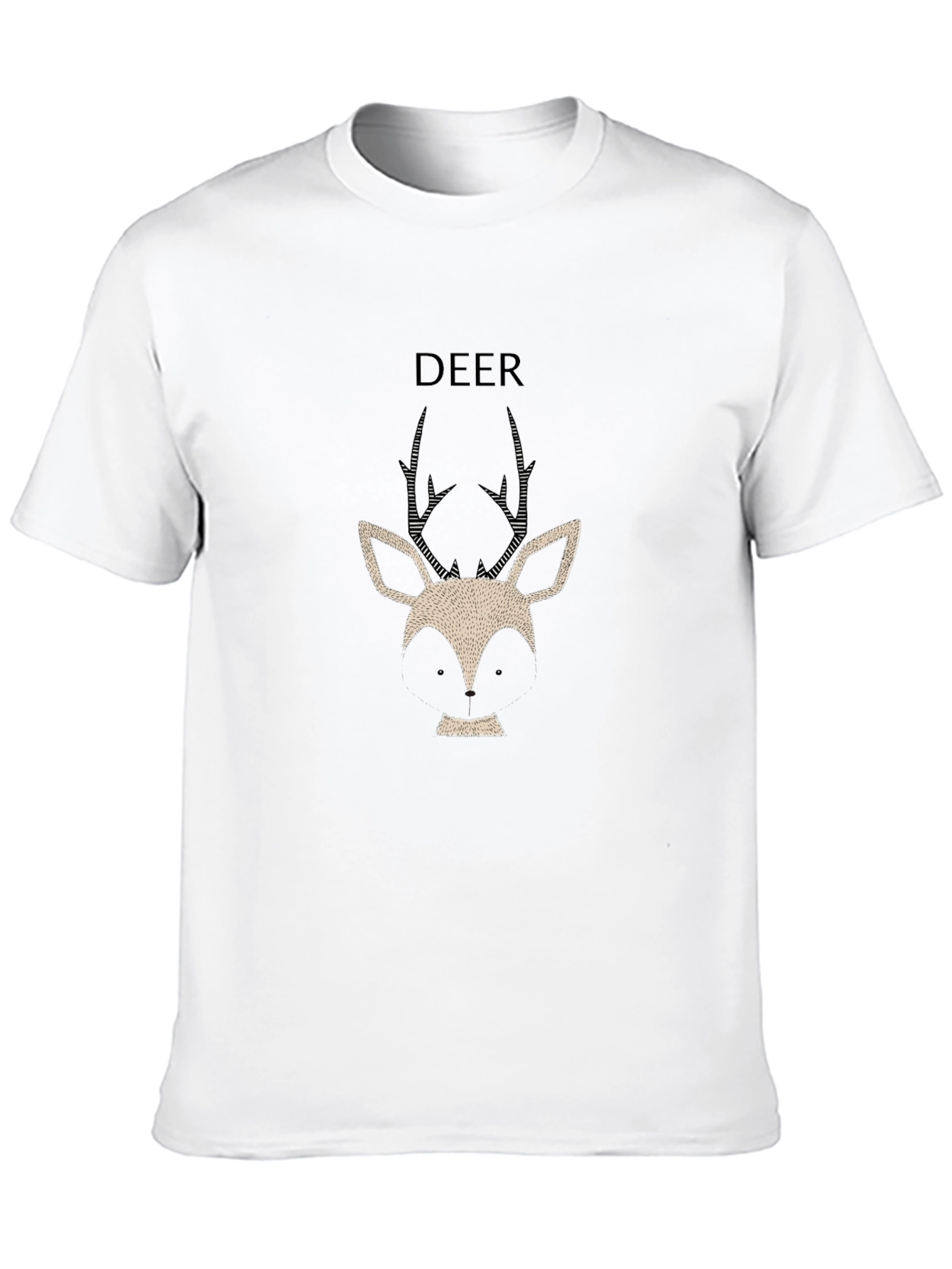 Deer Graphic Tee - Stylish Mens Black T-Shirt