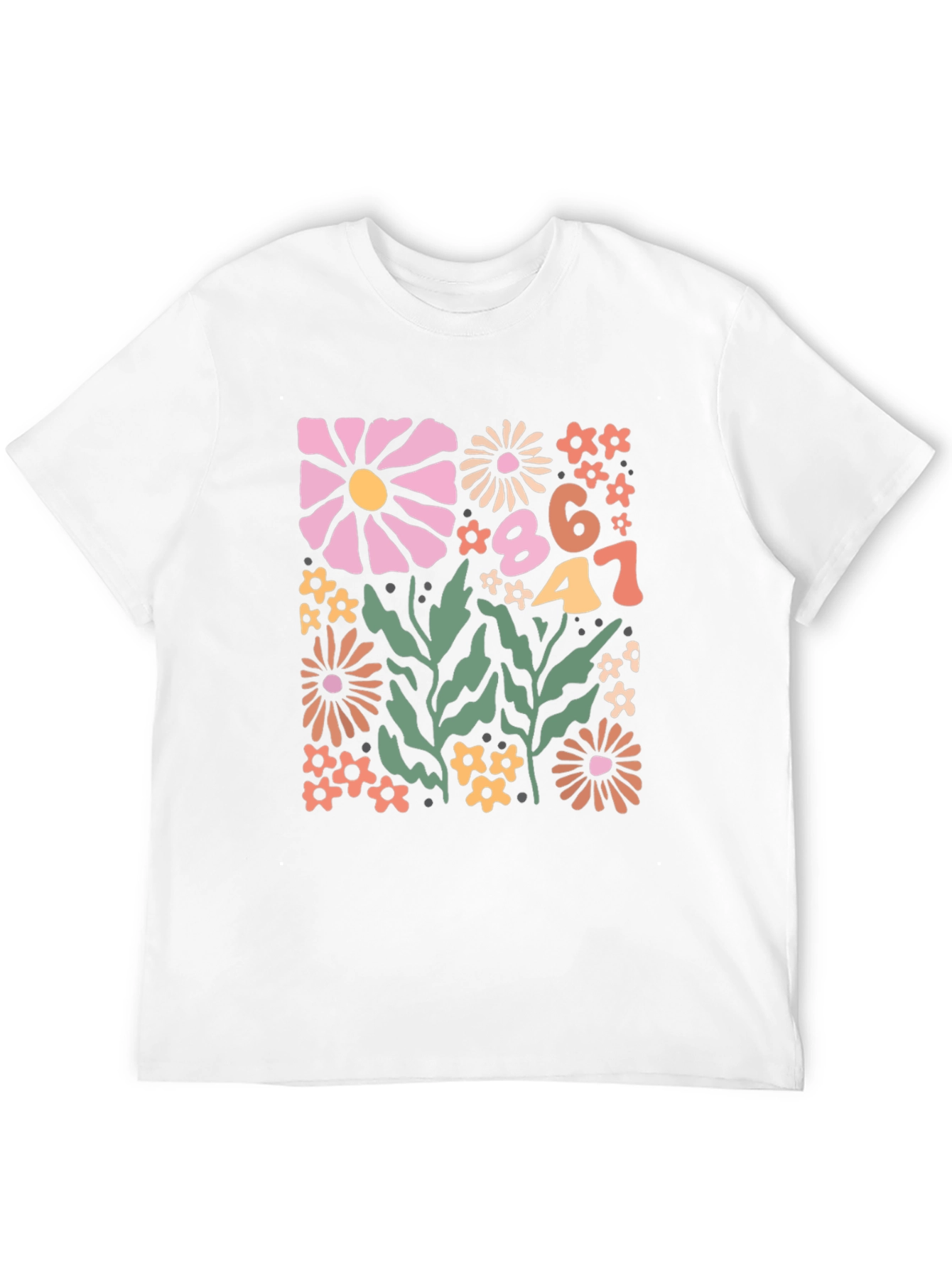 Retro Floral Number Graphic Tee