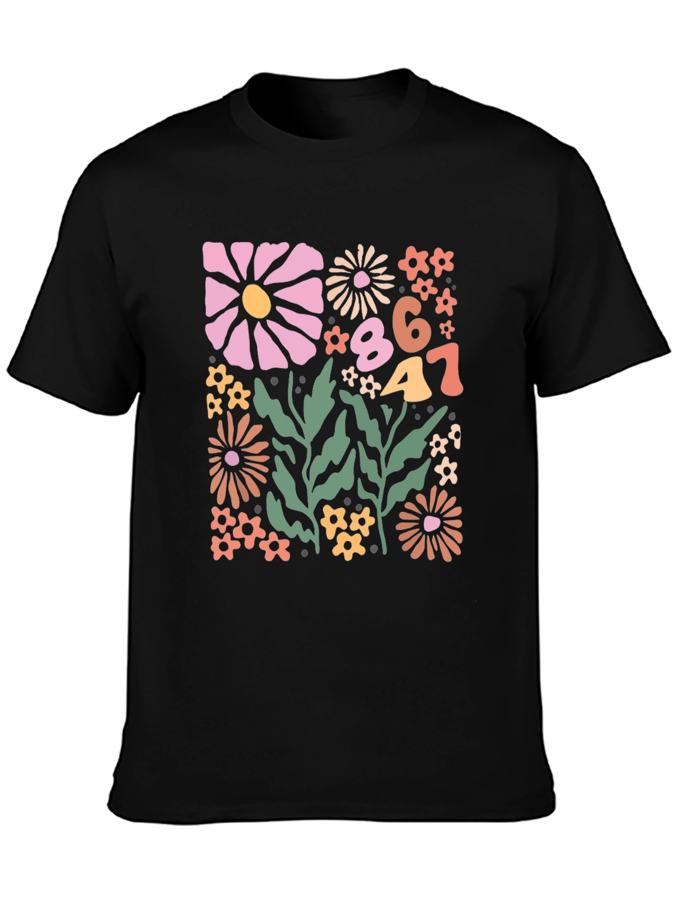 Retro Floral Number Graphic Tee