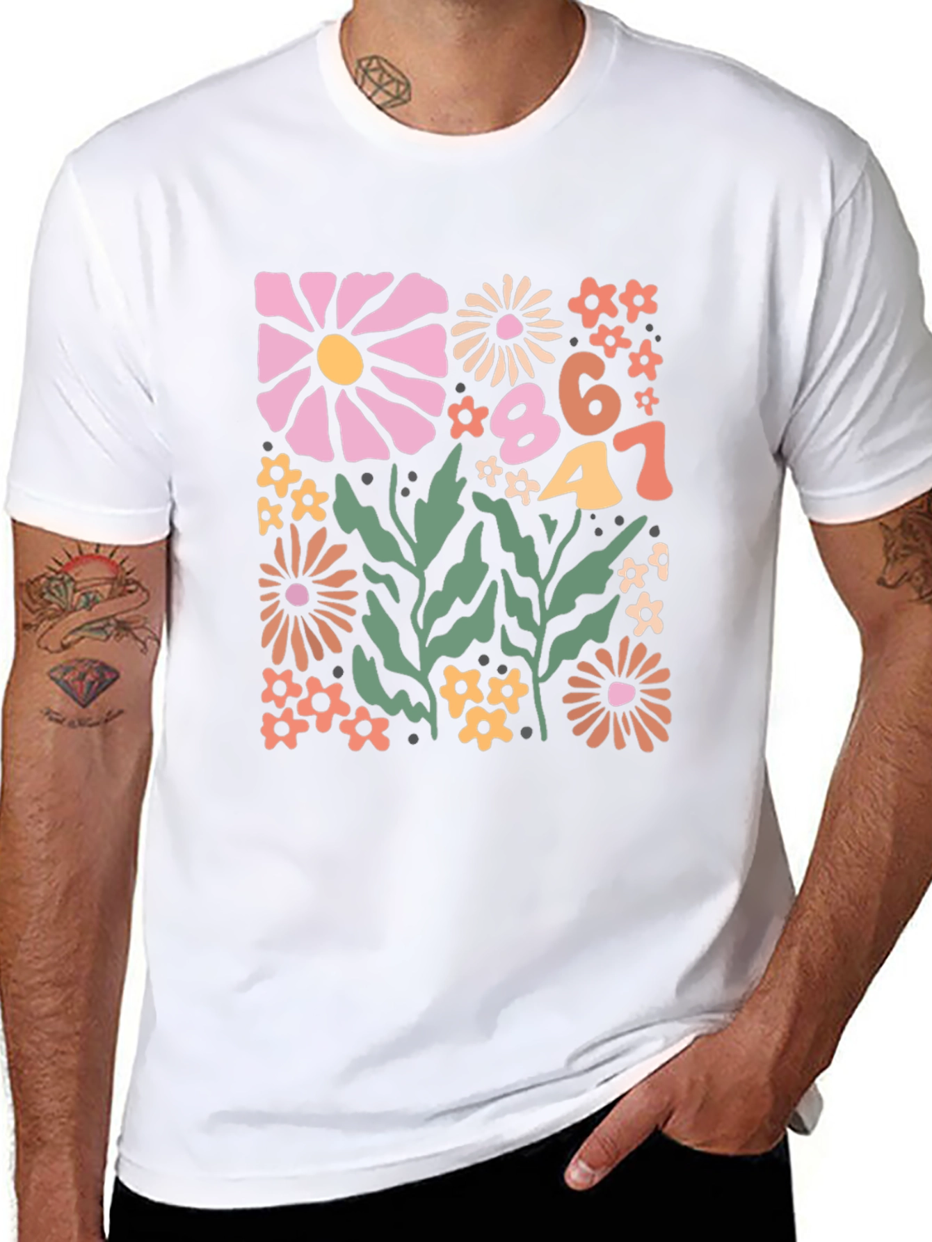 Retro Floral Number Graphic Tee