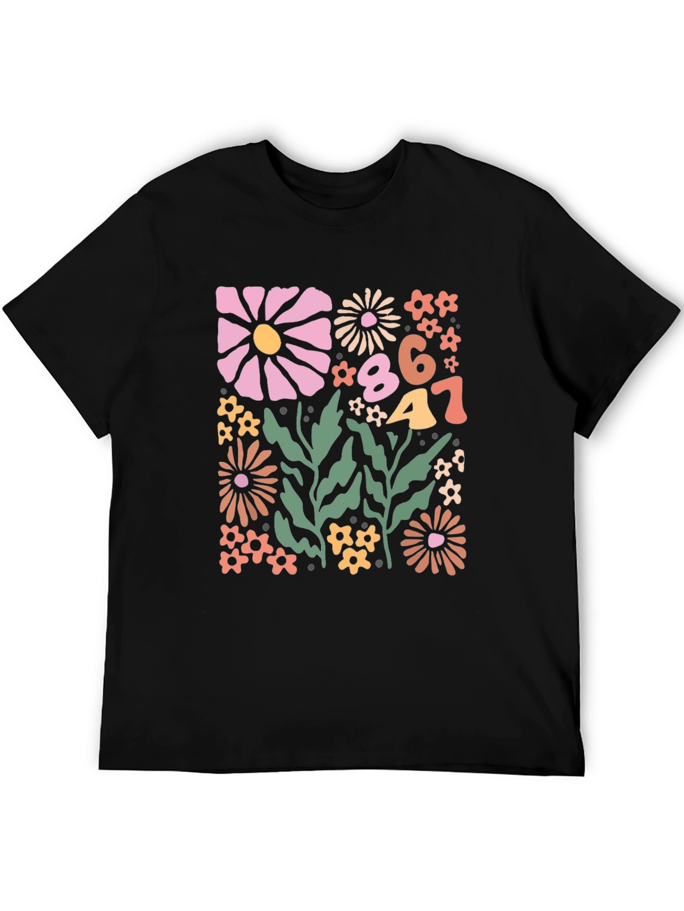 Retro Floral Number Graphic Tee