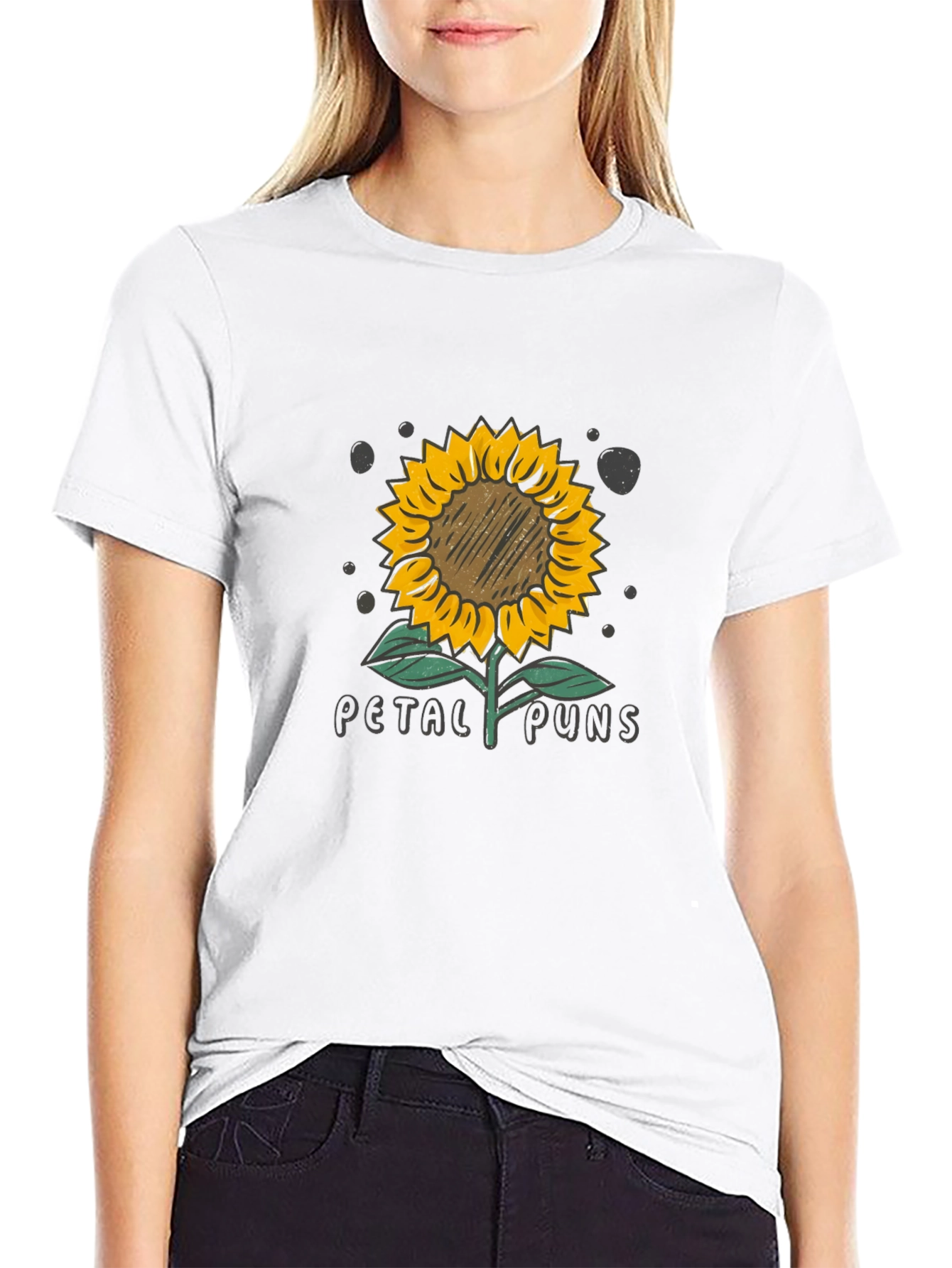 Petal Puns Sunflower Graphic T-Shirt