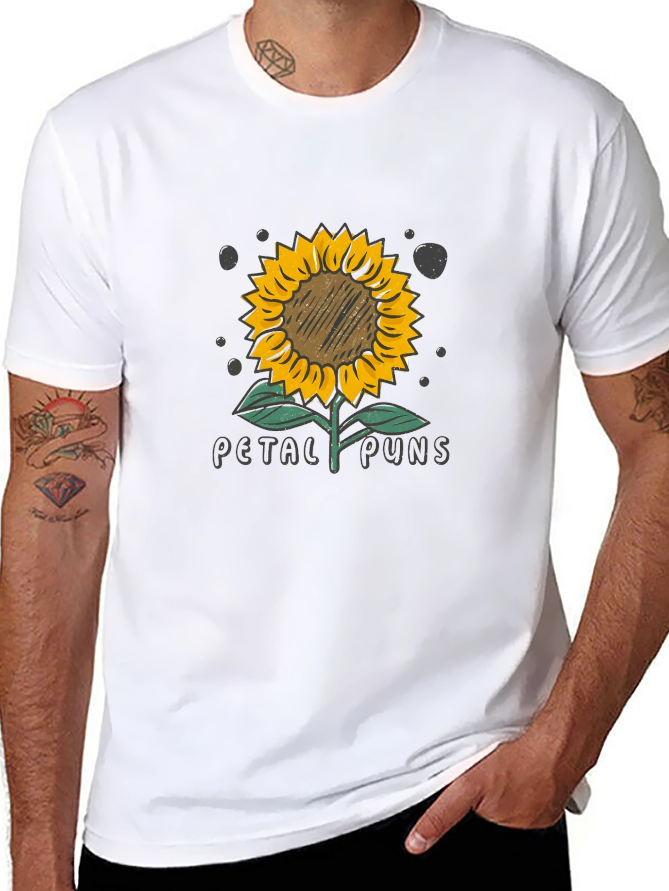Petal Puns Sunflower Graphic T-Shirt