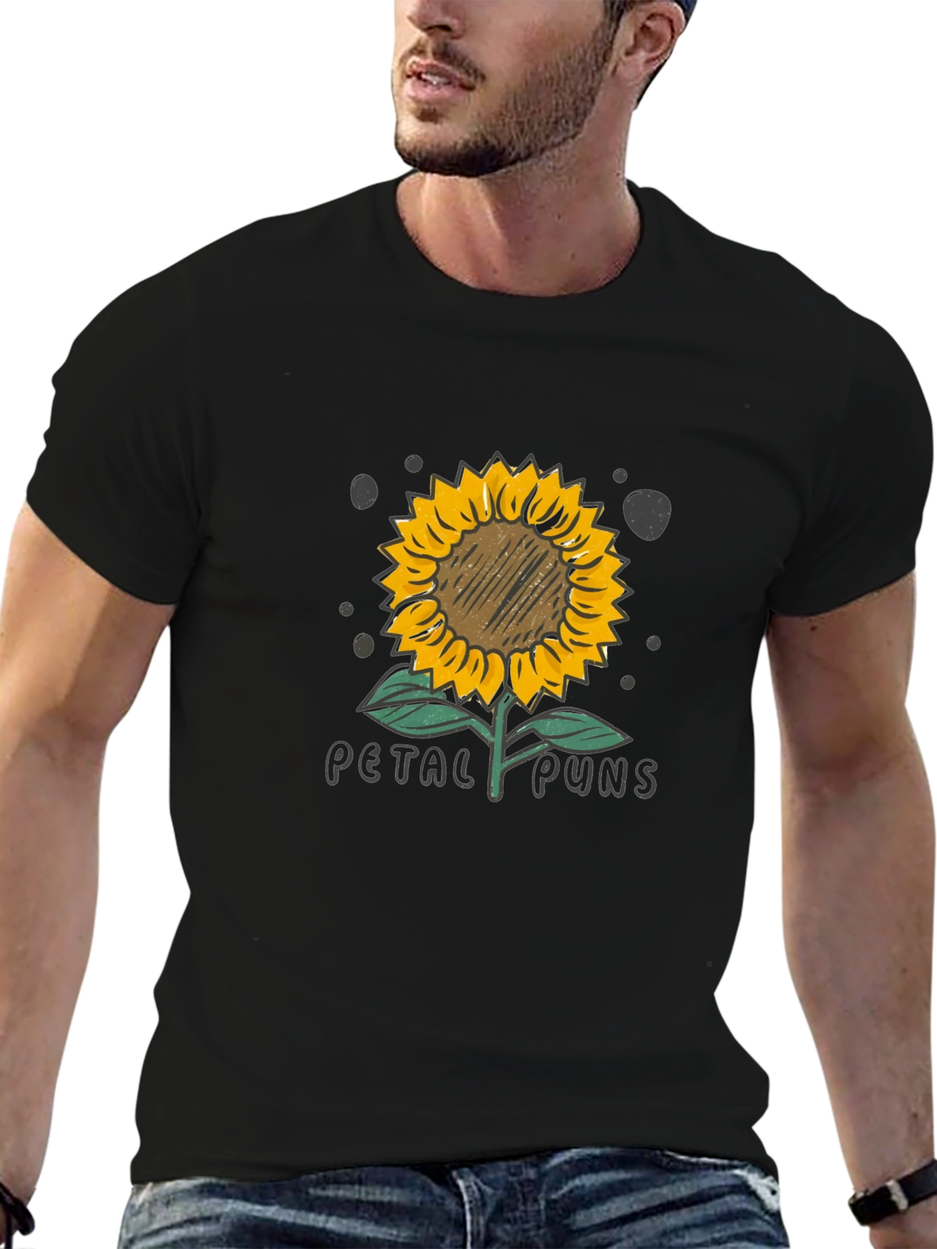 Petal Puns Sunflower Graphic T-Shirt