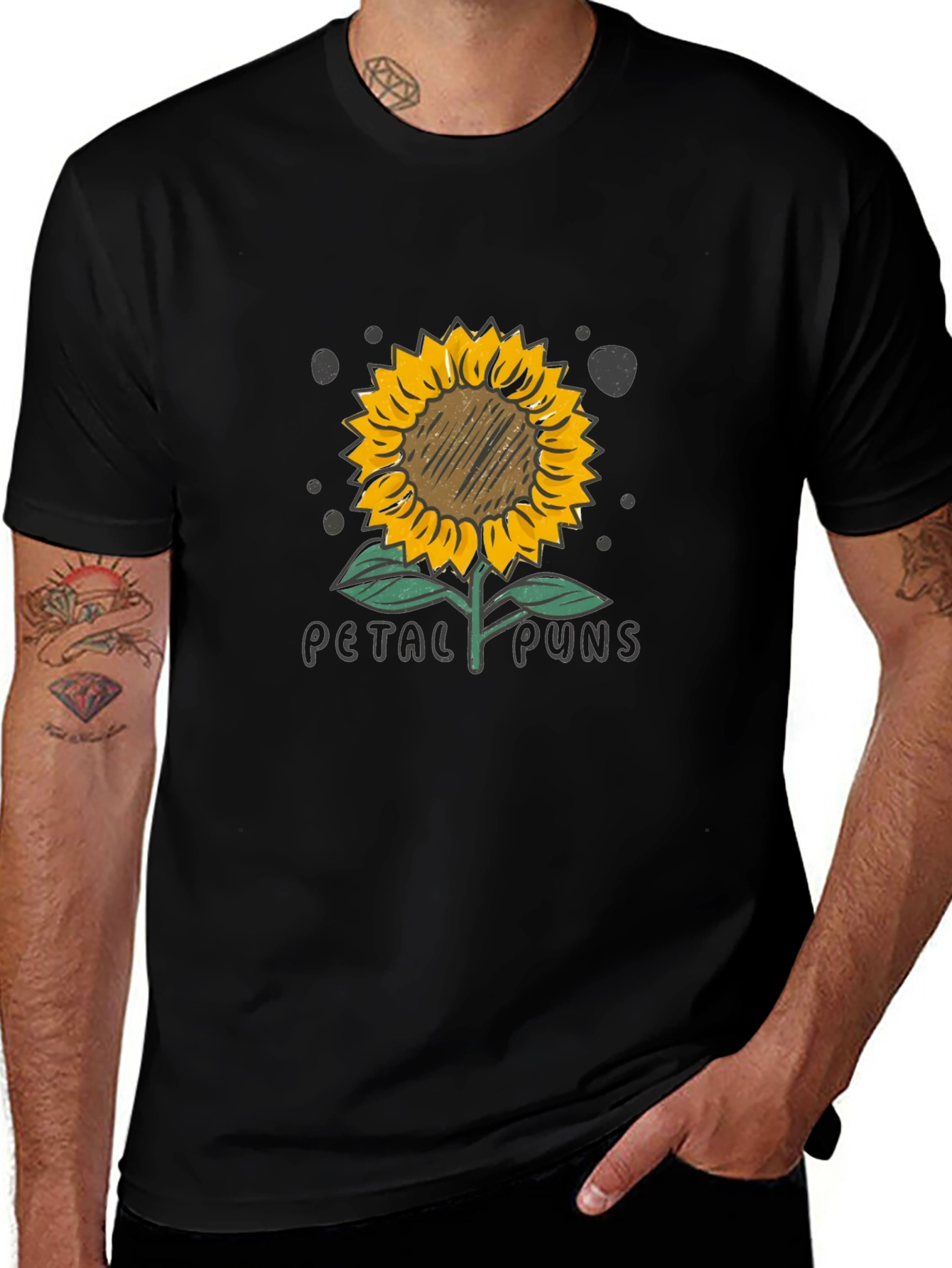 Petal Puns Sunflower Graphic T-Shirt