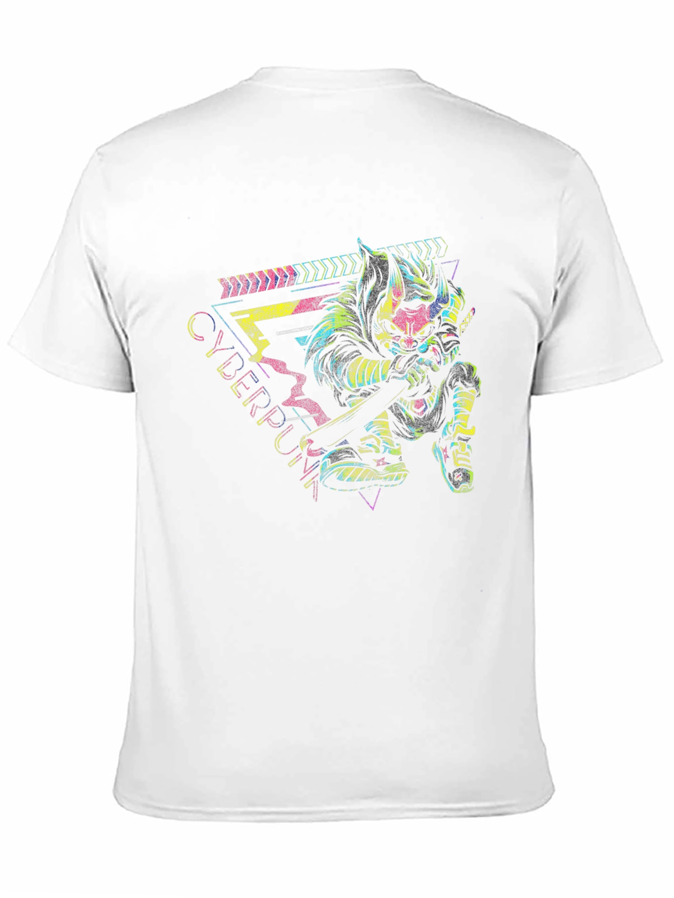 Cyberpunk Ninja Graphic Tee - Black Cotton T-Shirt