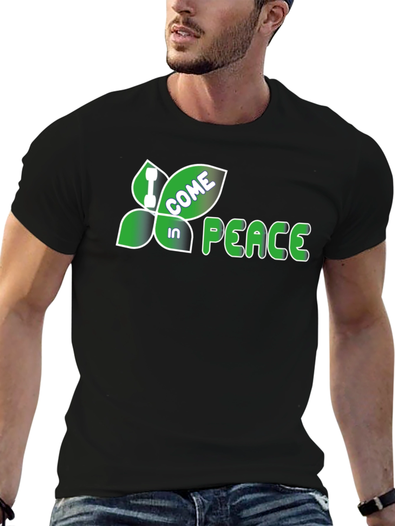 Come In Peace Graphic Tee - Black