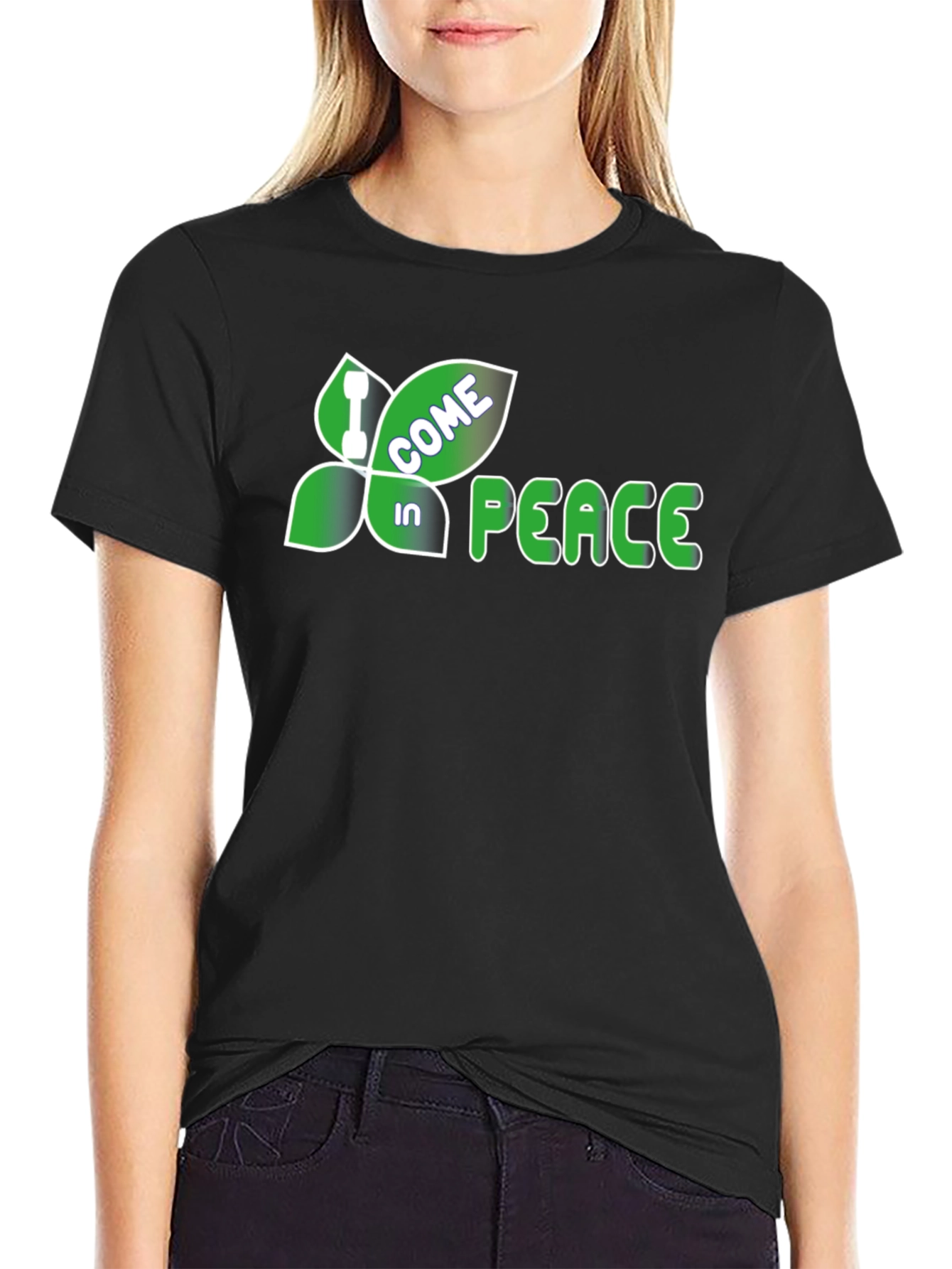 Come In Peace Graphic Tee - Black