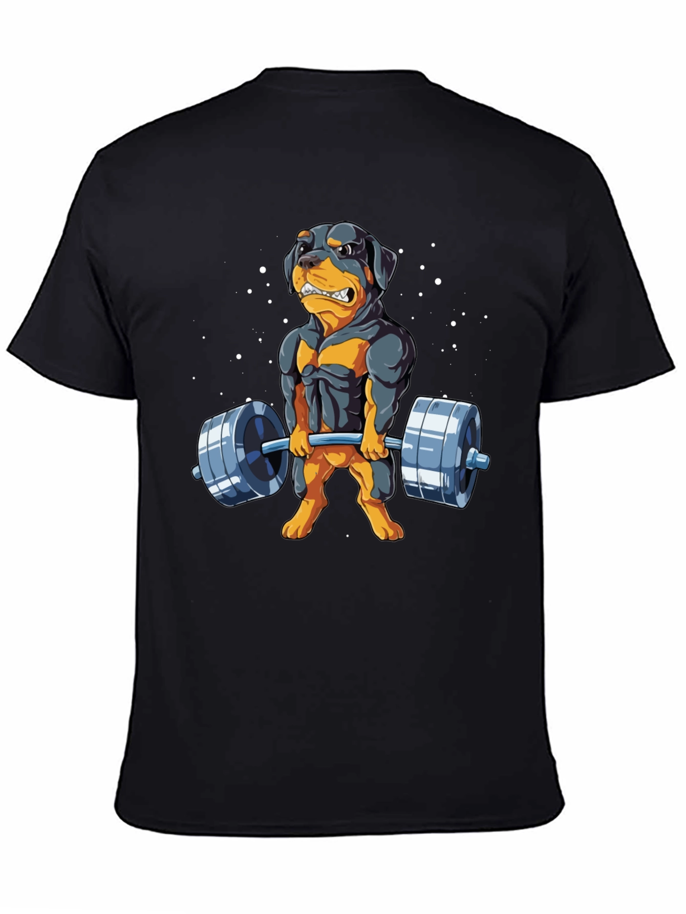 Rottweiler Gym Dog Black T-Shirt