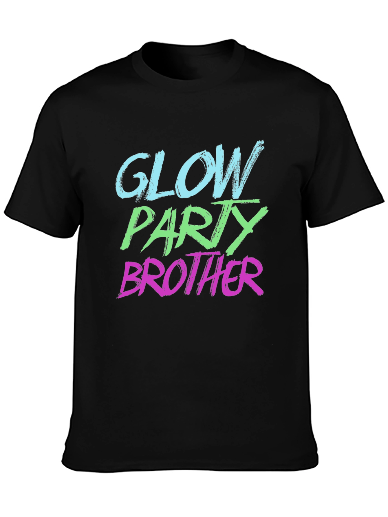 Glow Party Brother T-Shirt - Black