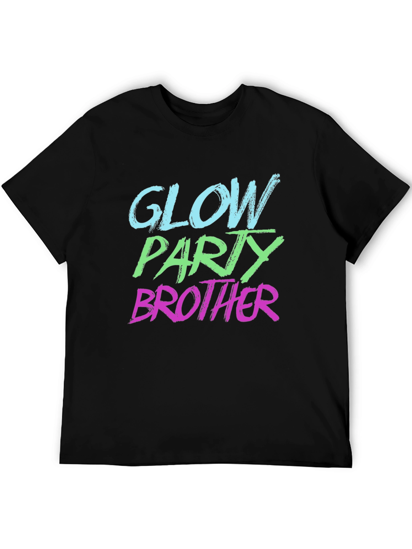 Glow Party Brother T-Shirt - Black