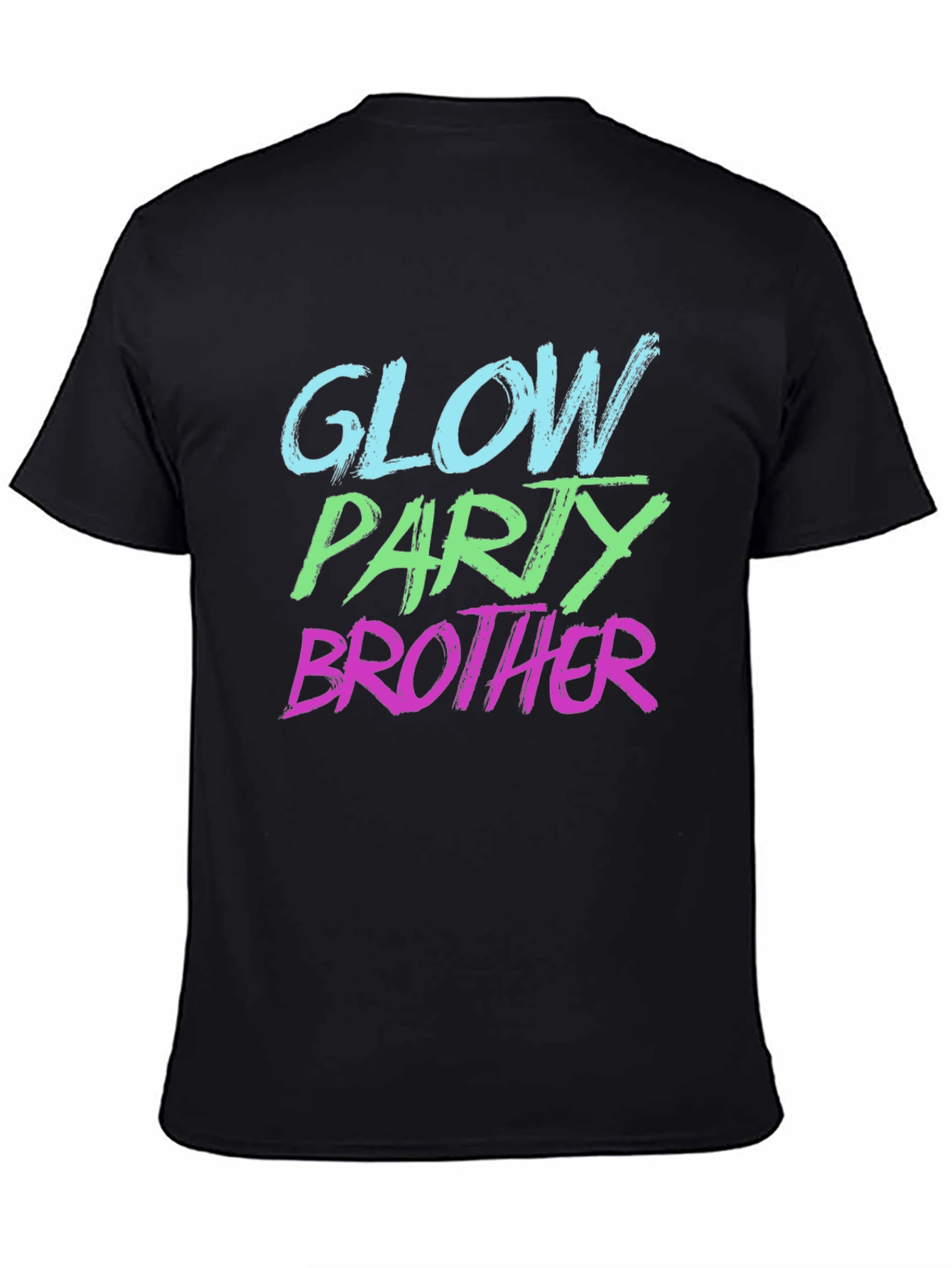 Glow Party Brother T-Shirt - Black