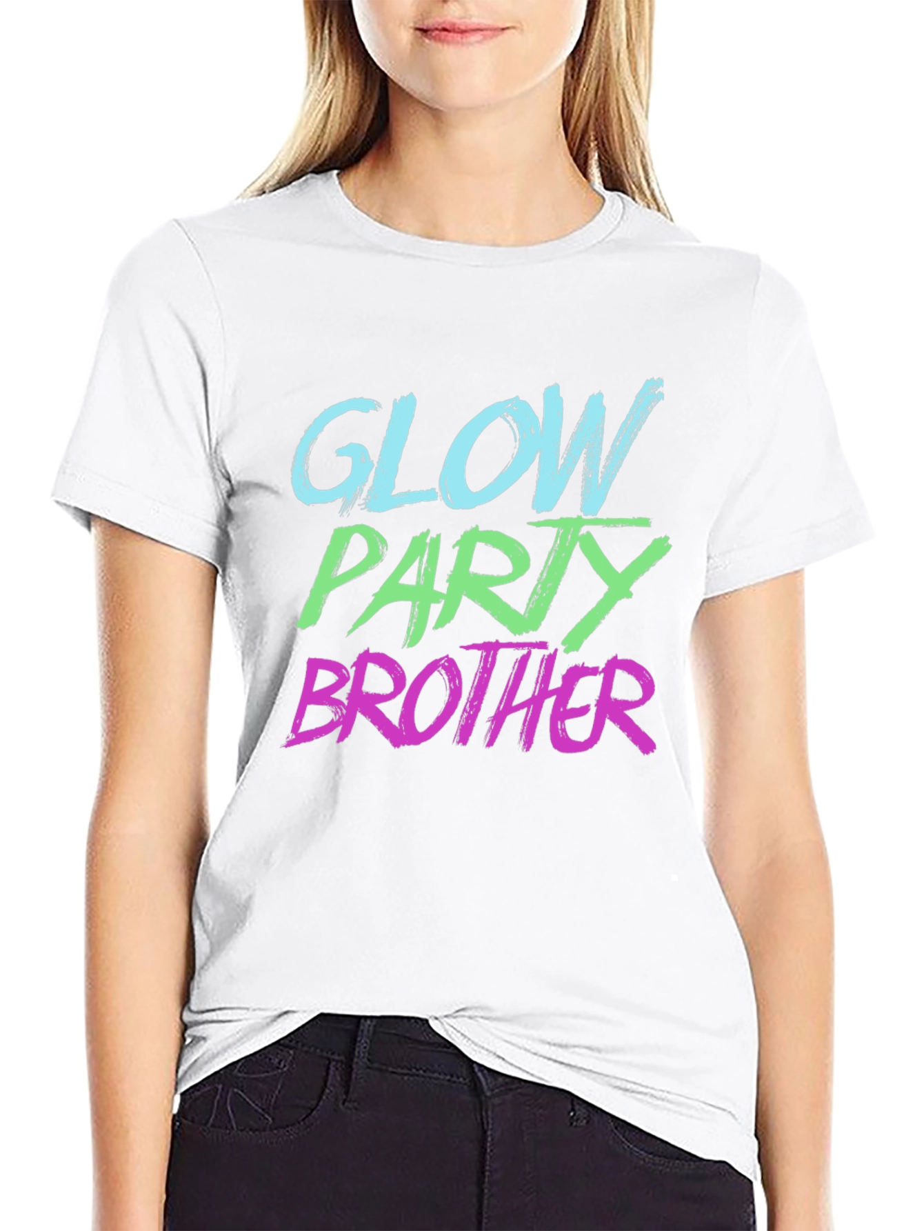 Glow Party Brother T-Shirt - Black