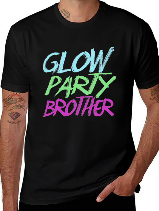 Glow Party Brother T-Shirt - Black