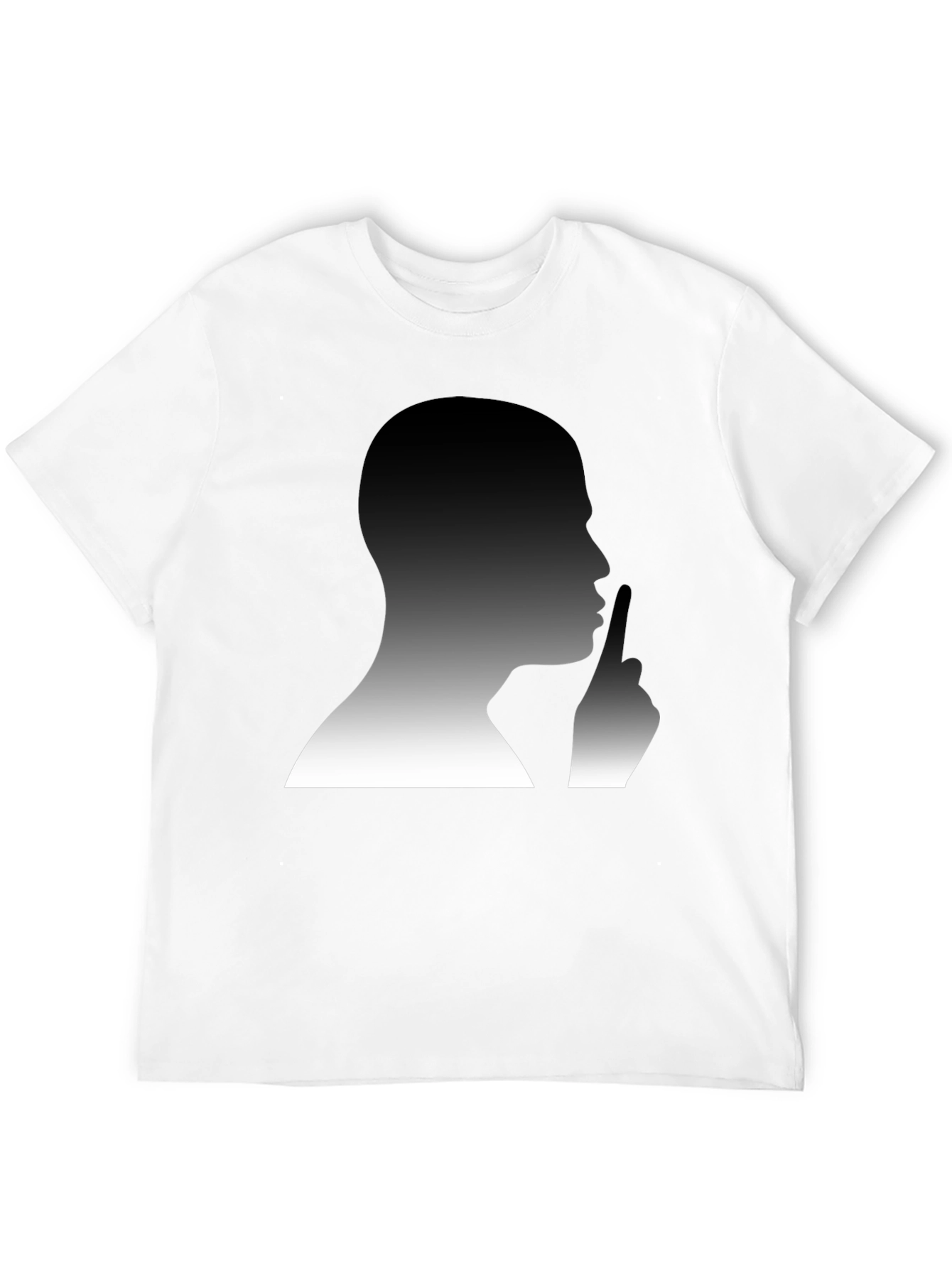 Shhh! Graphic Tee - Mens Silhouette Black T-Shirt
