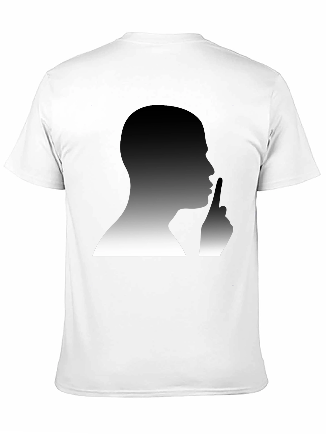 Shhh! Graphic Tee - Mens Silhouette Black T-Shirt