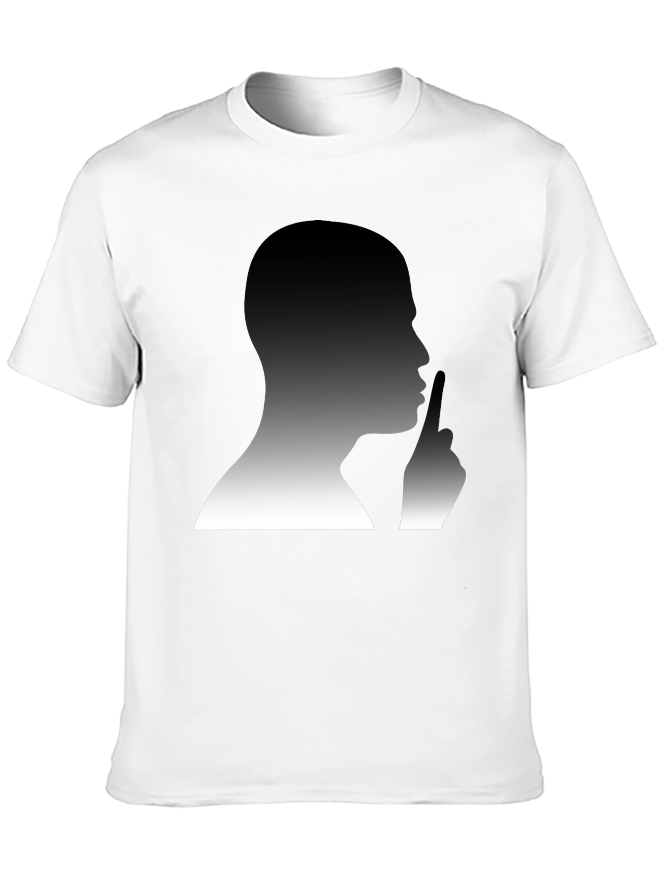 Shhh! Graphic Tee - Mens Silhouette Black T-Shirt