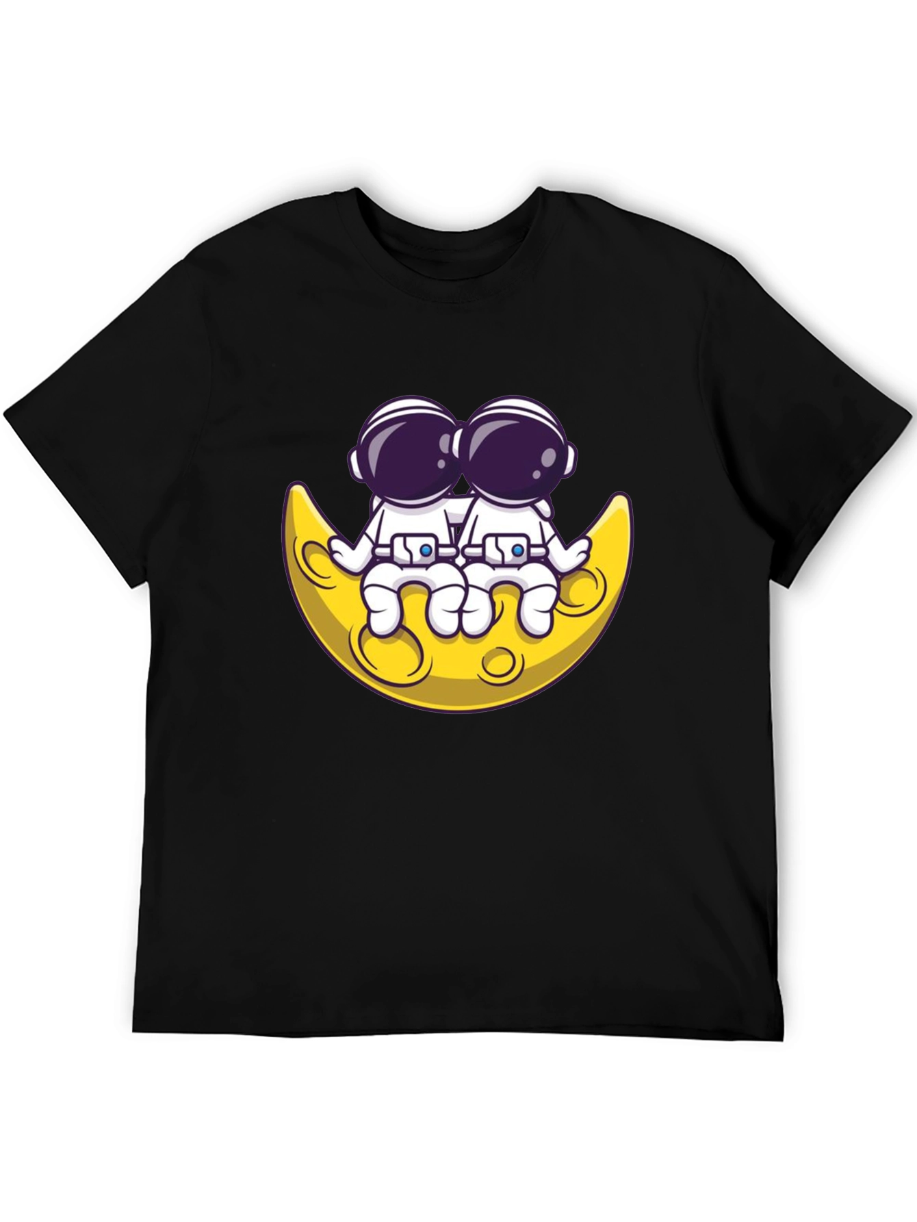 Astronauts on Moon Graphic Tee
