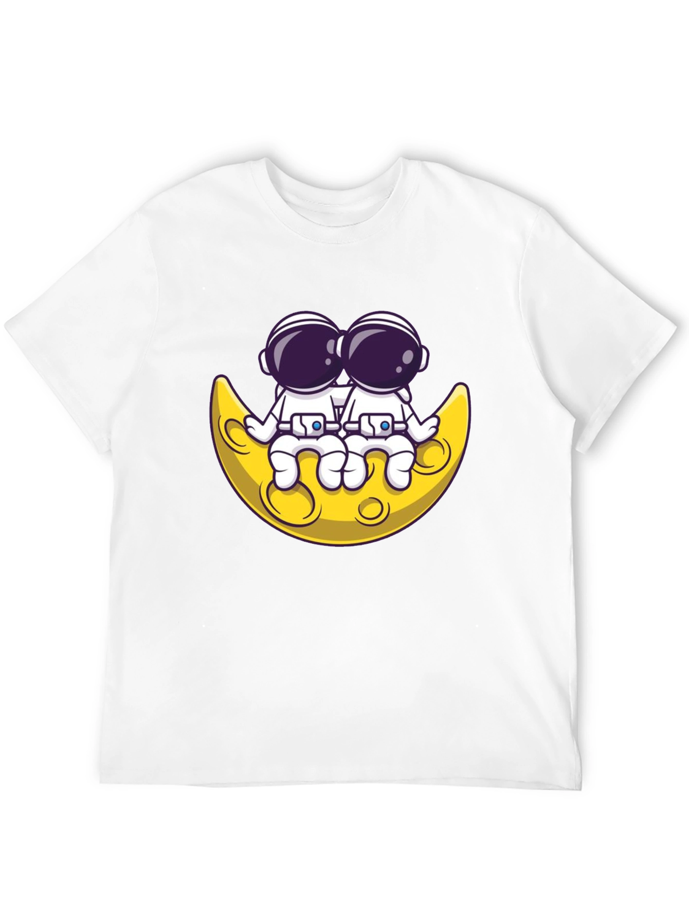 Astronauts on Moon Graphic Tee