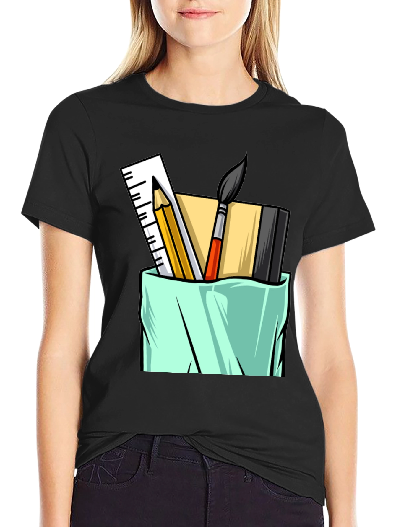 Artists Toolkit Graphic Tee - Black Cotton T-Shirt